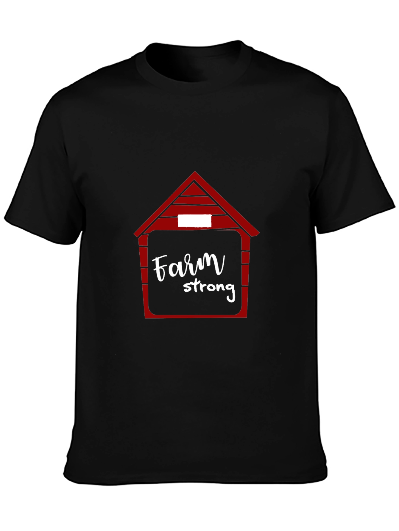 Farm Strong Graphic Tee - Black Crew Neck T-Shirt