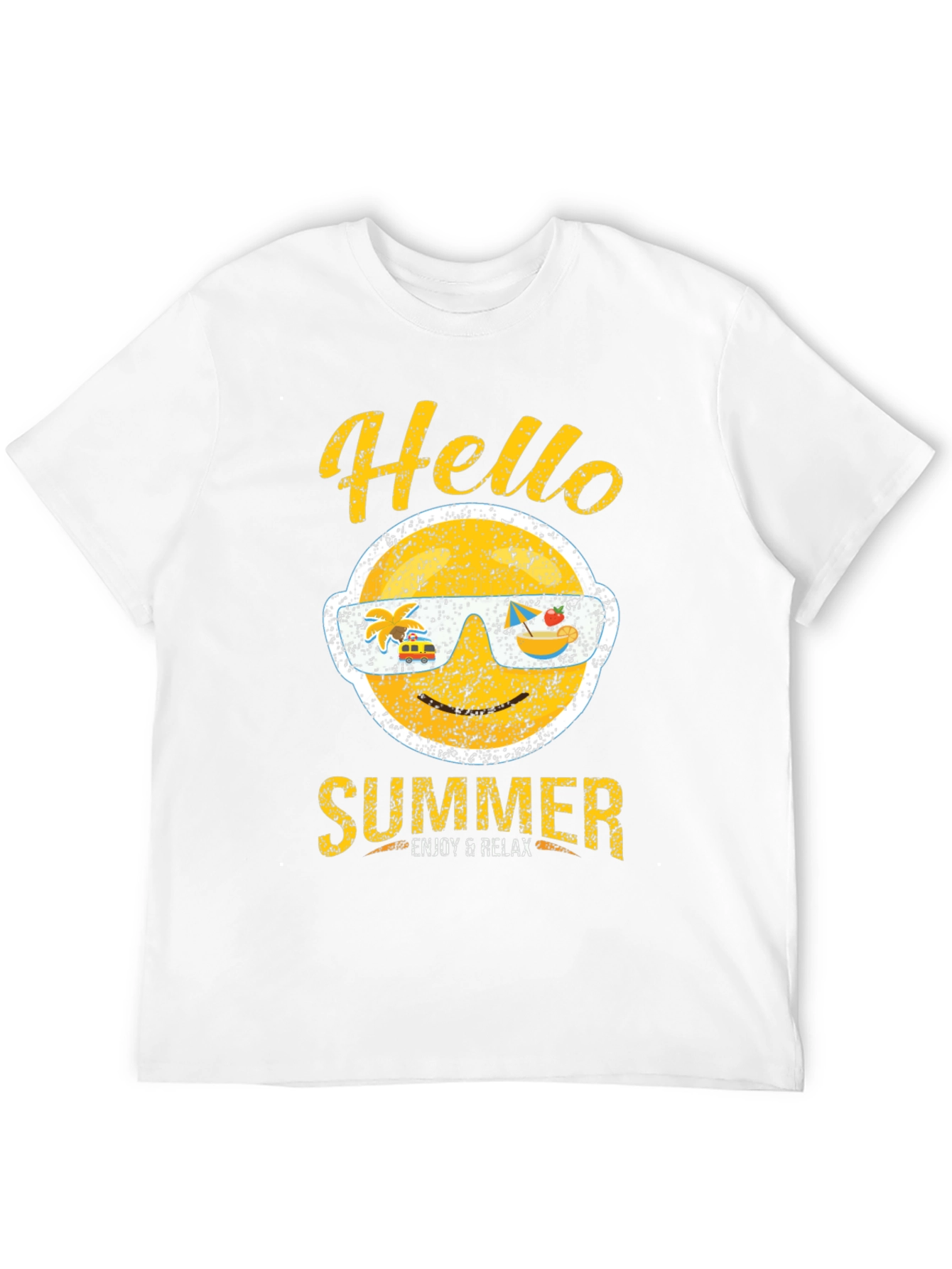 Hello Summer Graphic T-Shirt - Enjoy & Relax