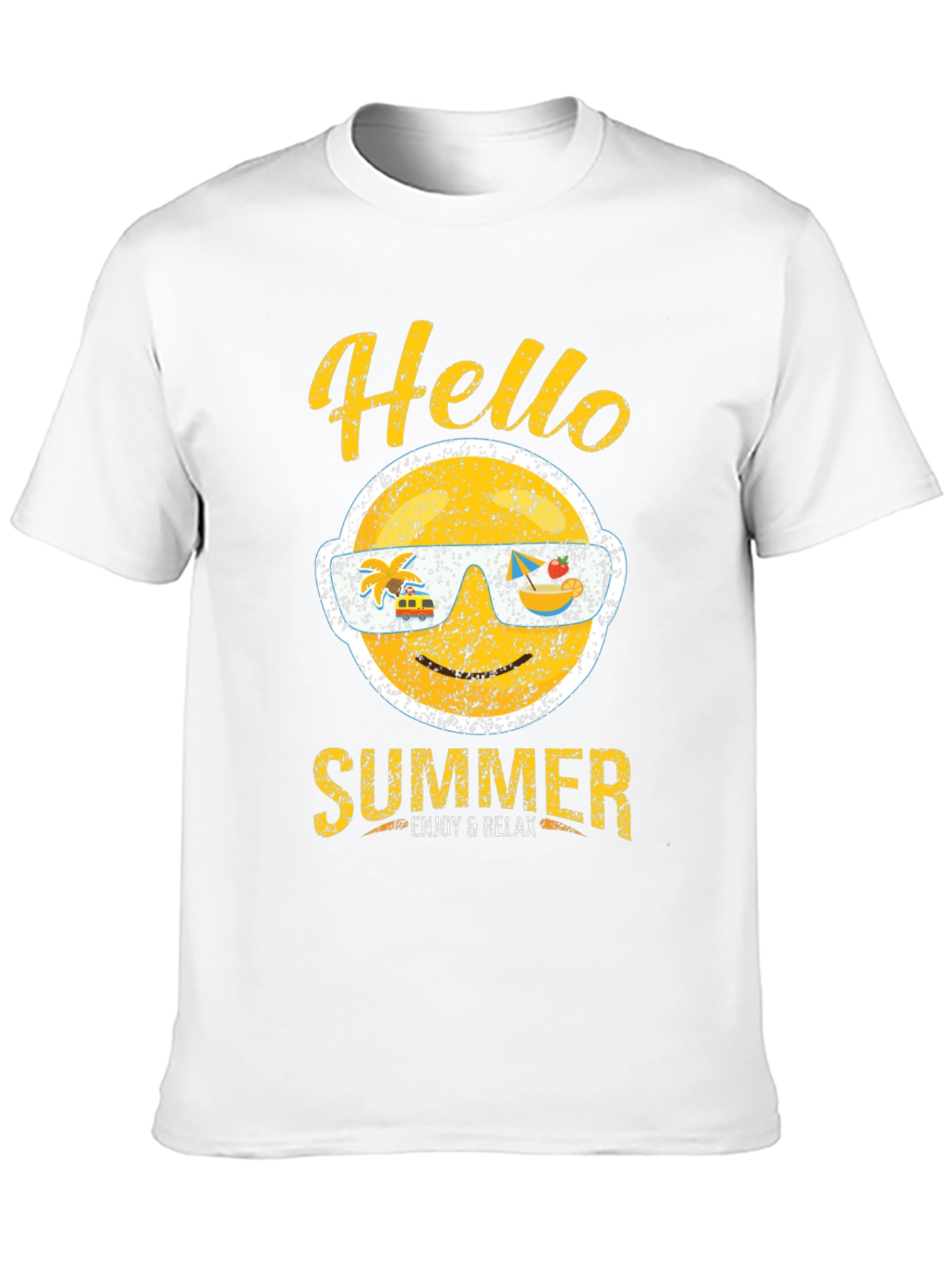 Hello Summer Graphic T-Shirt - Enjoy & Relax