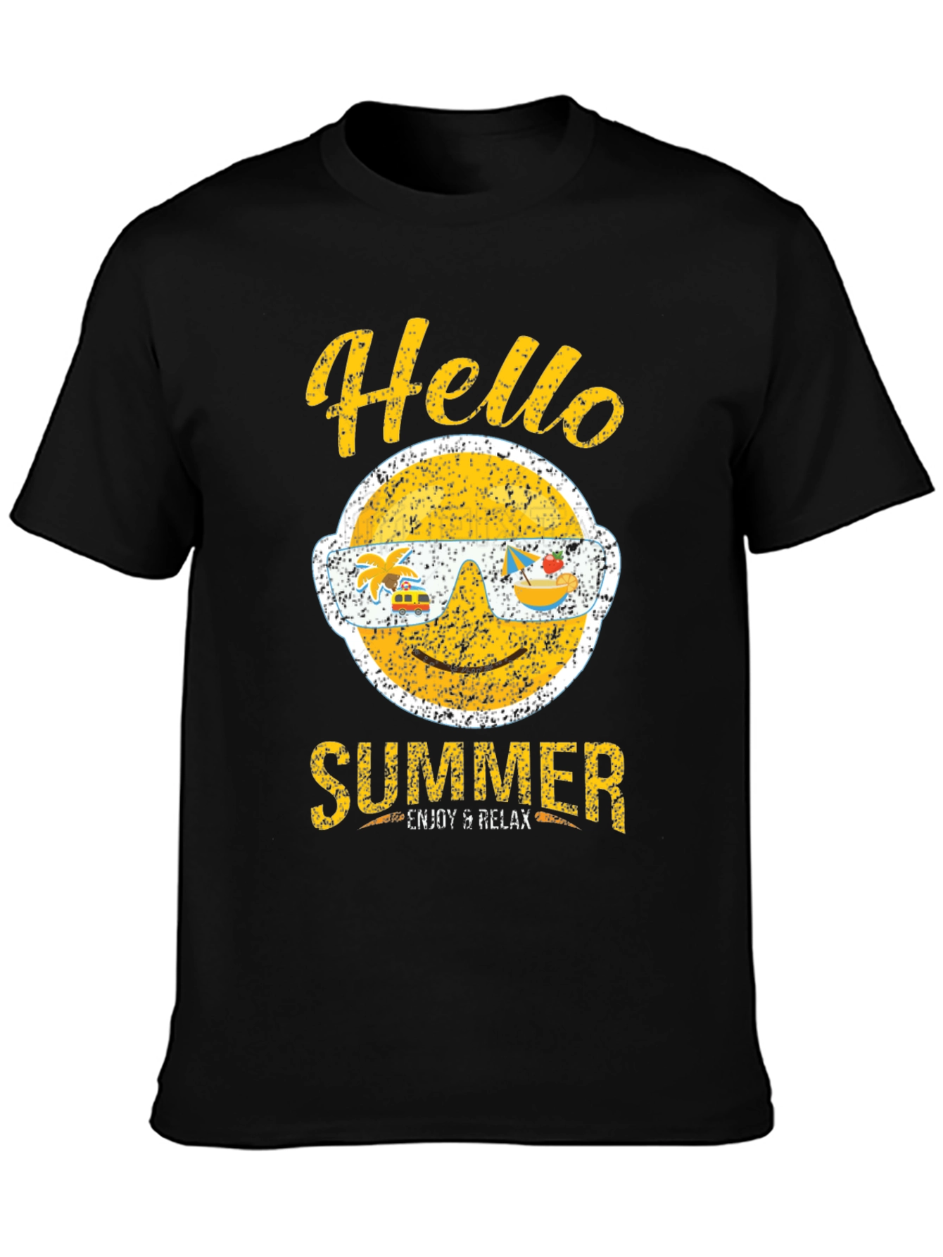 Hello Summer Graphic T-Shirt - Enjoy & Relax