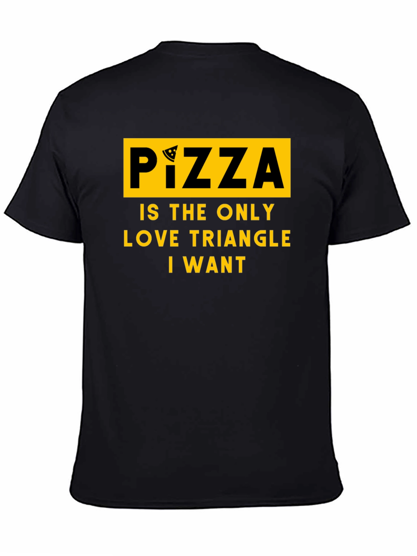 Pizza Love Triangle Graphic T-Shirt -  Funny Foodie Tee
