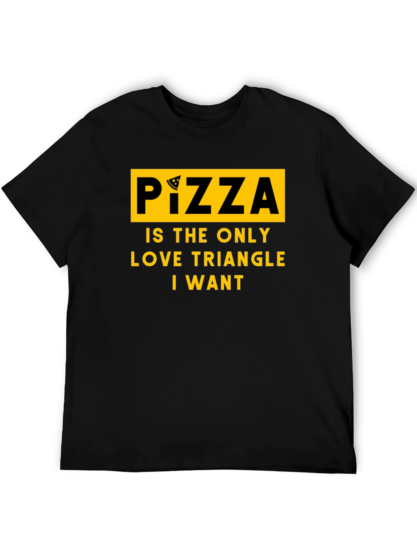 Pizza Love Triangle Graphic T-Shirt -  Funny Foodie Tee