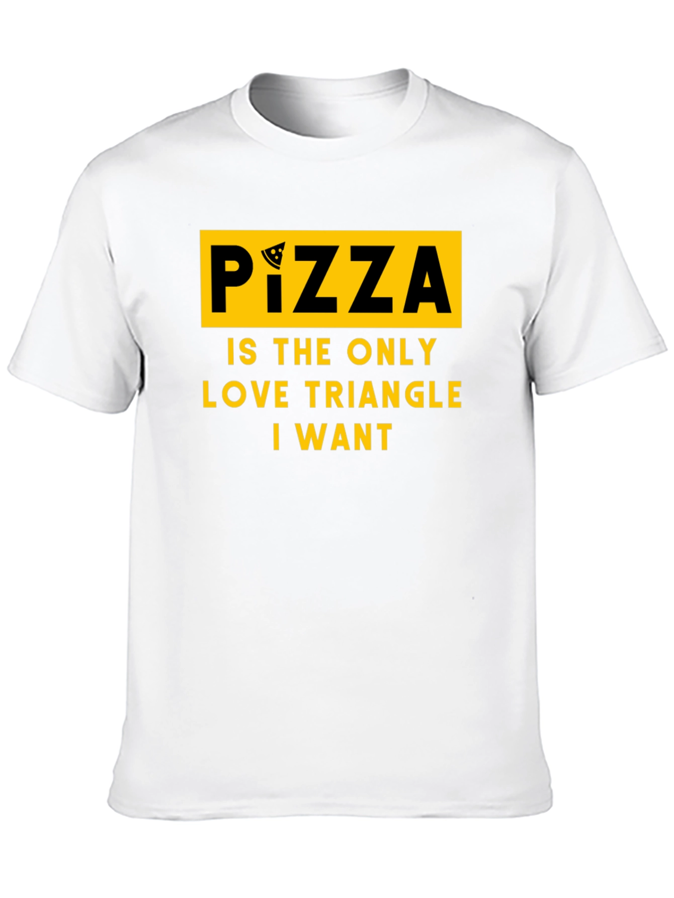 Pizza Love Triangle Graphic T-Shirt -  Funny Foodie Tee