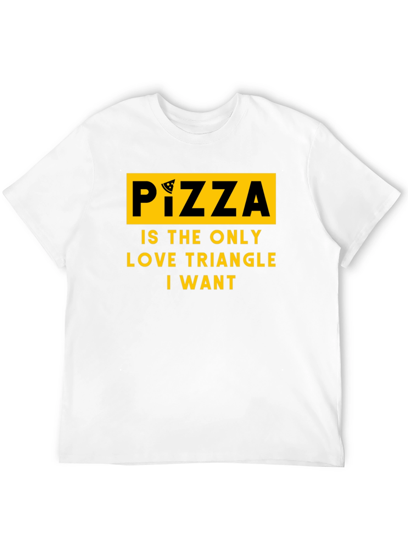 Pizza Love Triangle Graphic T-Shirt -  Funny Foodie Tee
