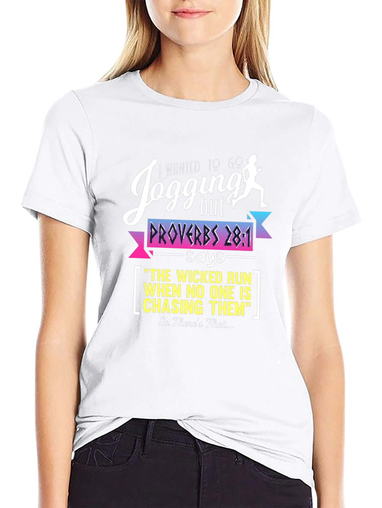 Jogging Proverbs Graphic T-Shirt