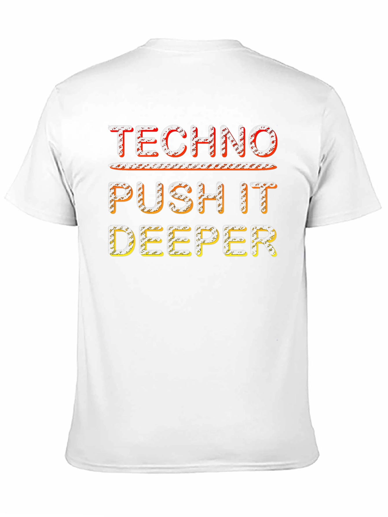 Techno Push It Deeper Black Graphic Tee
