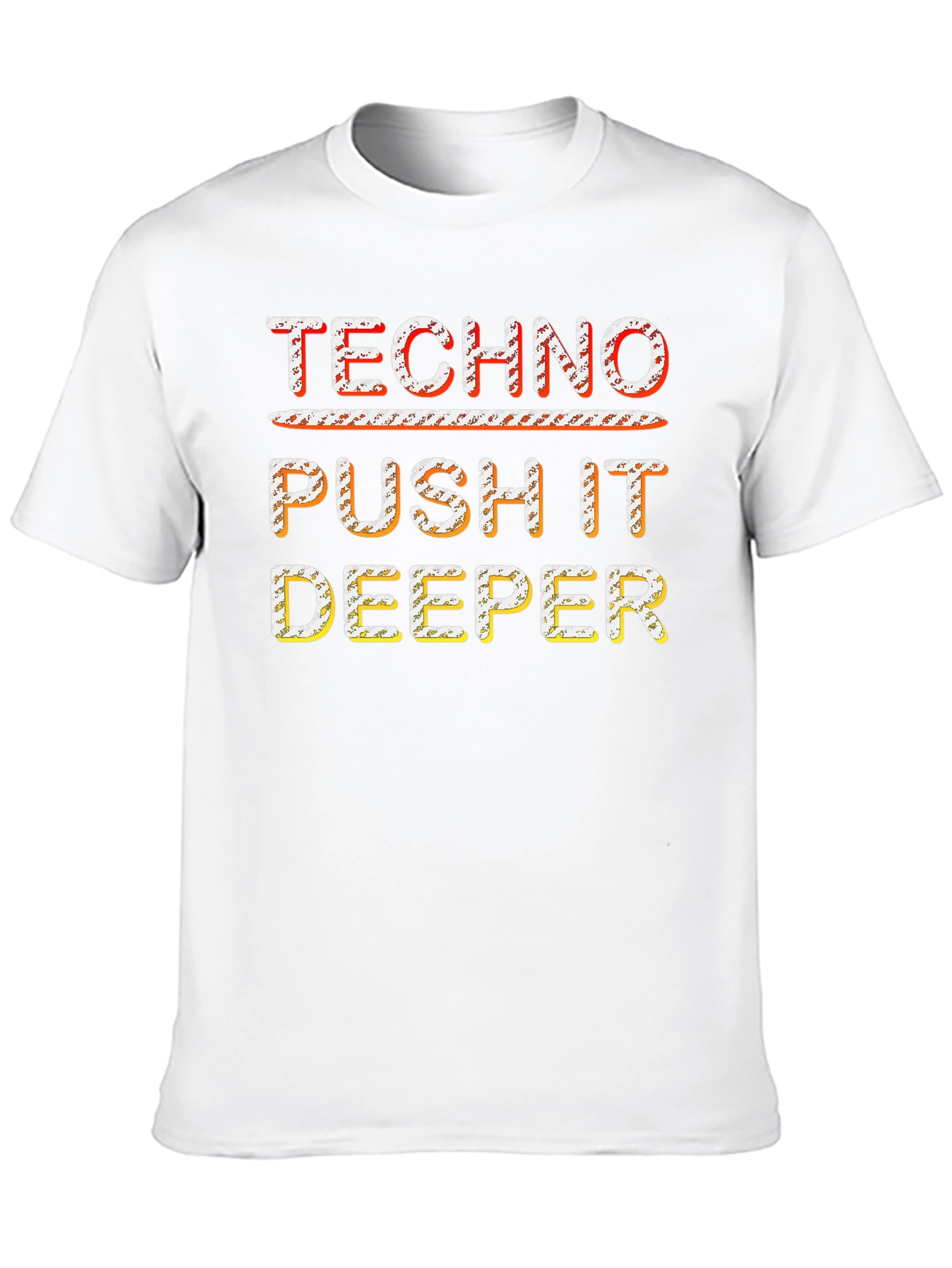 Techno Push It Deeper Black Graphic Tee