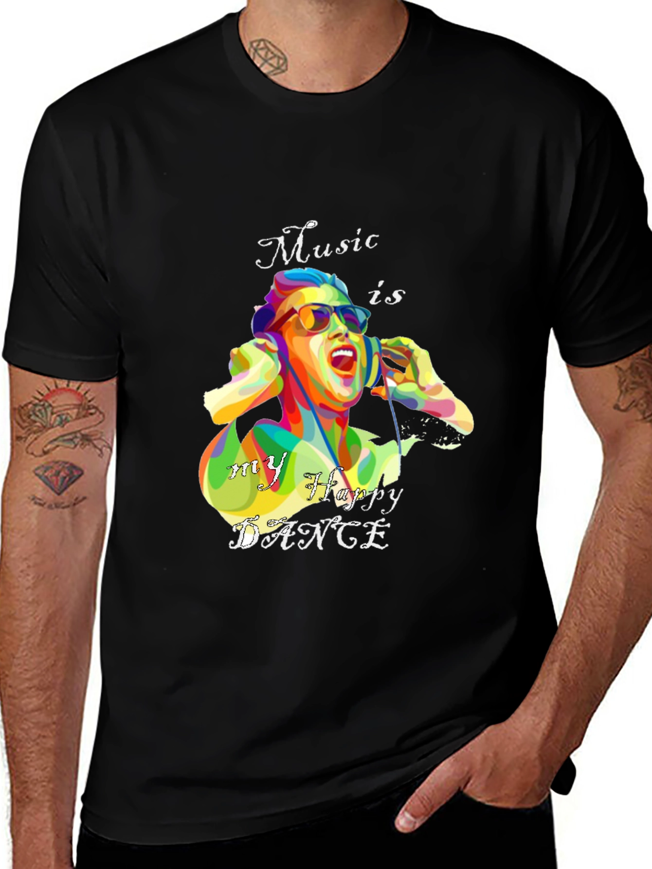 Music is My Happy Dance Graphic T-Shirt