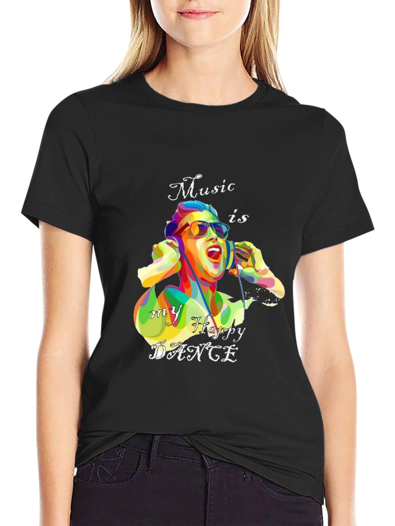 Music is My Happy Dance Graphic T-Shirt