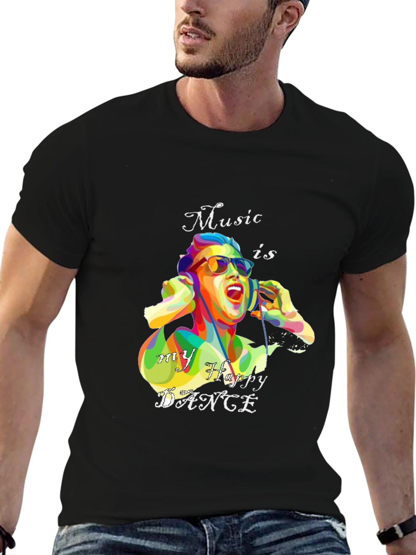 Music is My Happy Dance Graphic T-Shirt