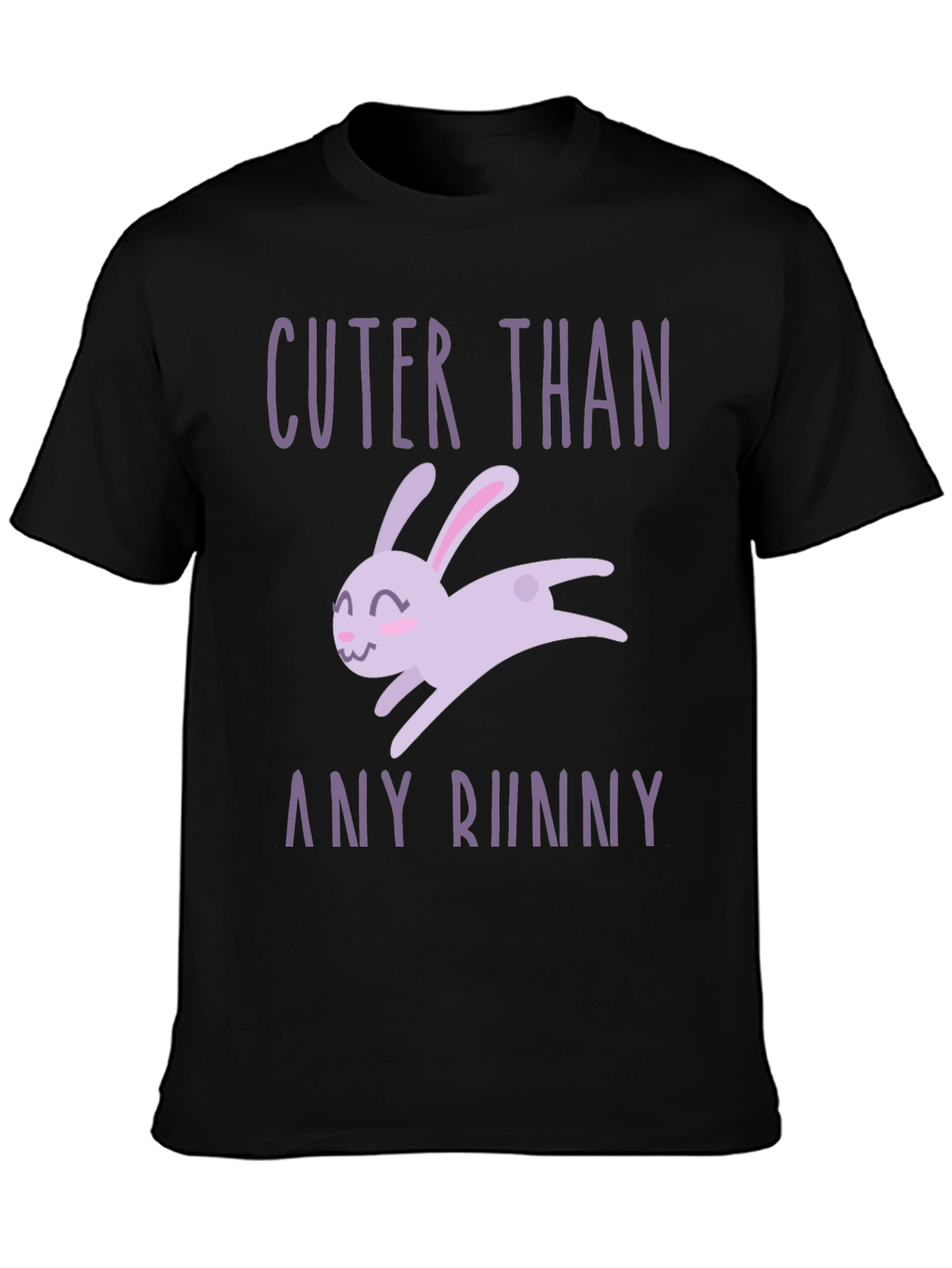 Cuter Than Any Bunny Black Graphic T-Shirt