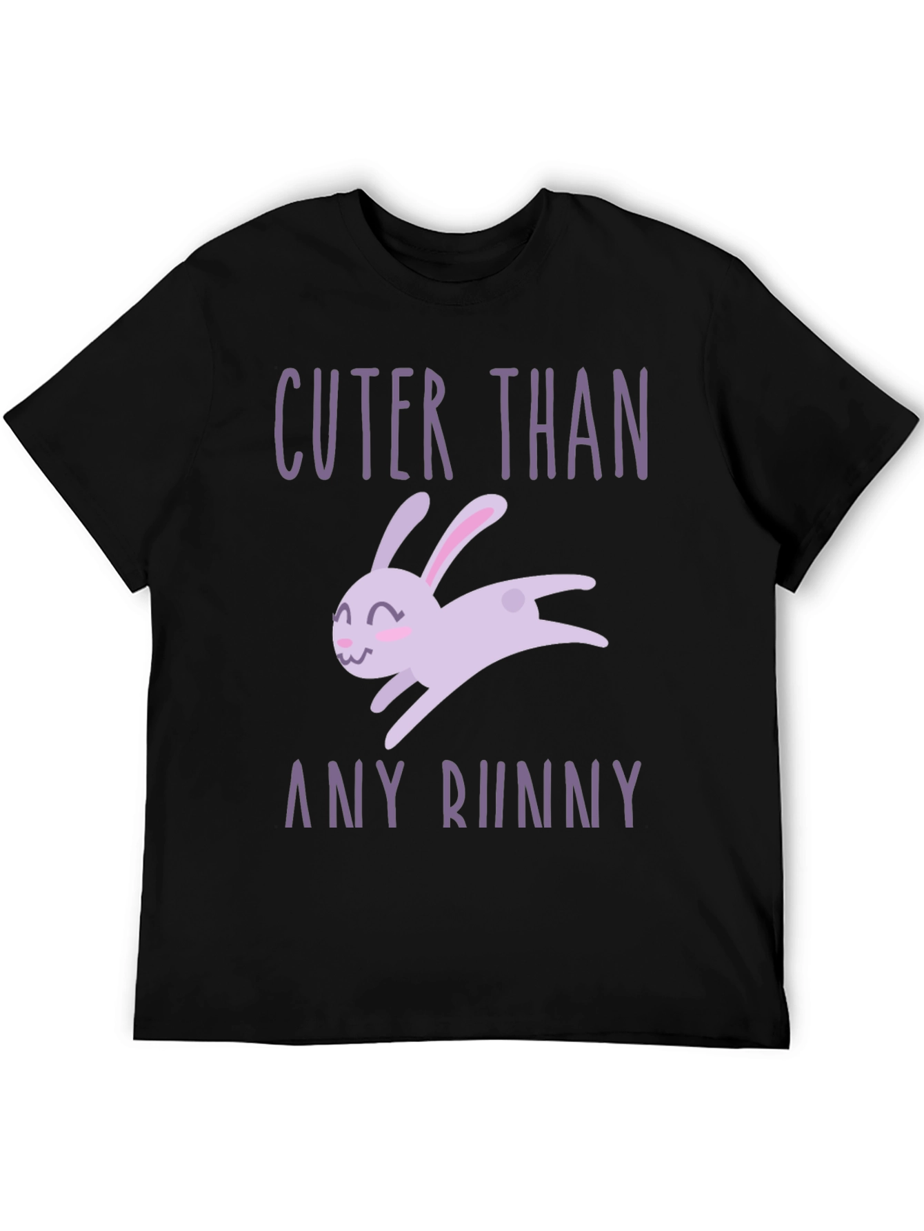 Cuter Than Any Bunny Black Graphic T-Shirt