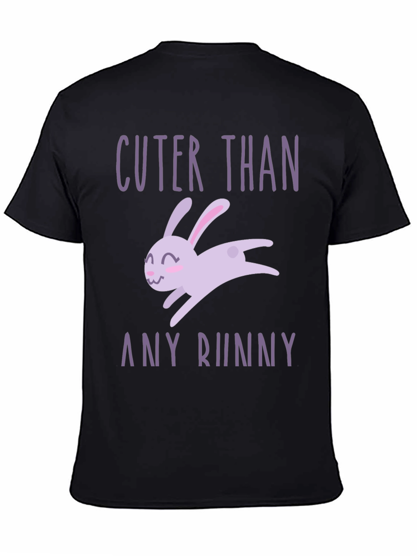Cuter Than Any Bunny Black Graphic T-Shirt