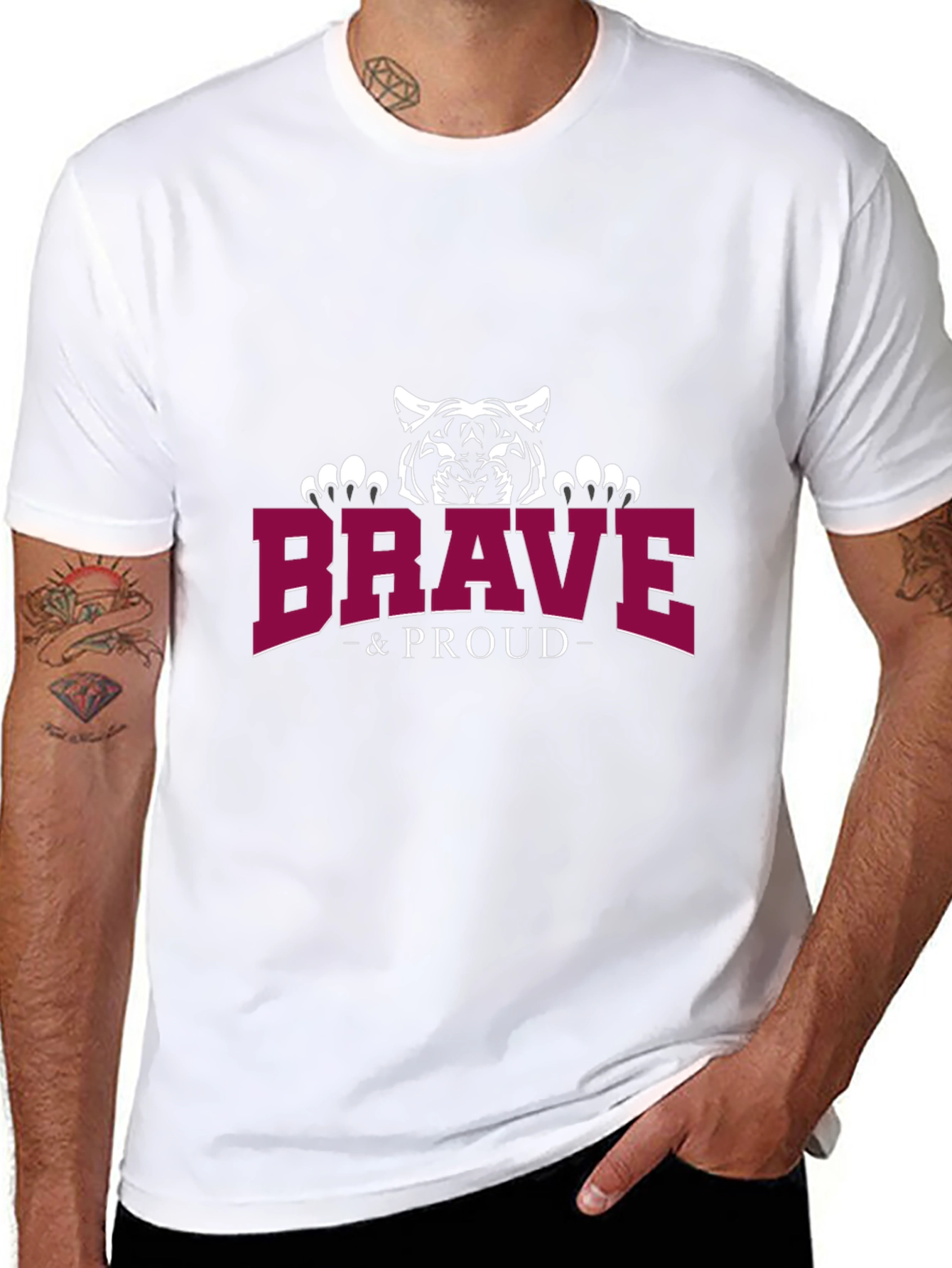 Brave & Proud Tiger Graphic Tee