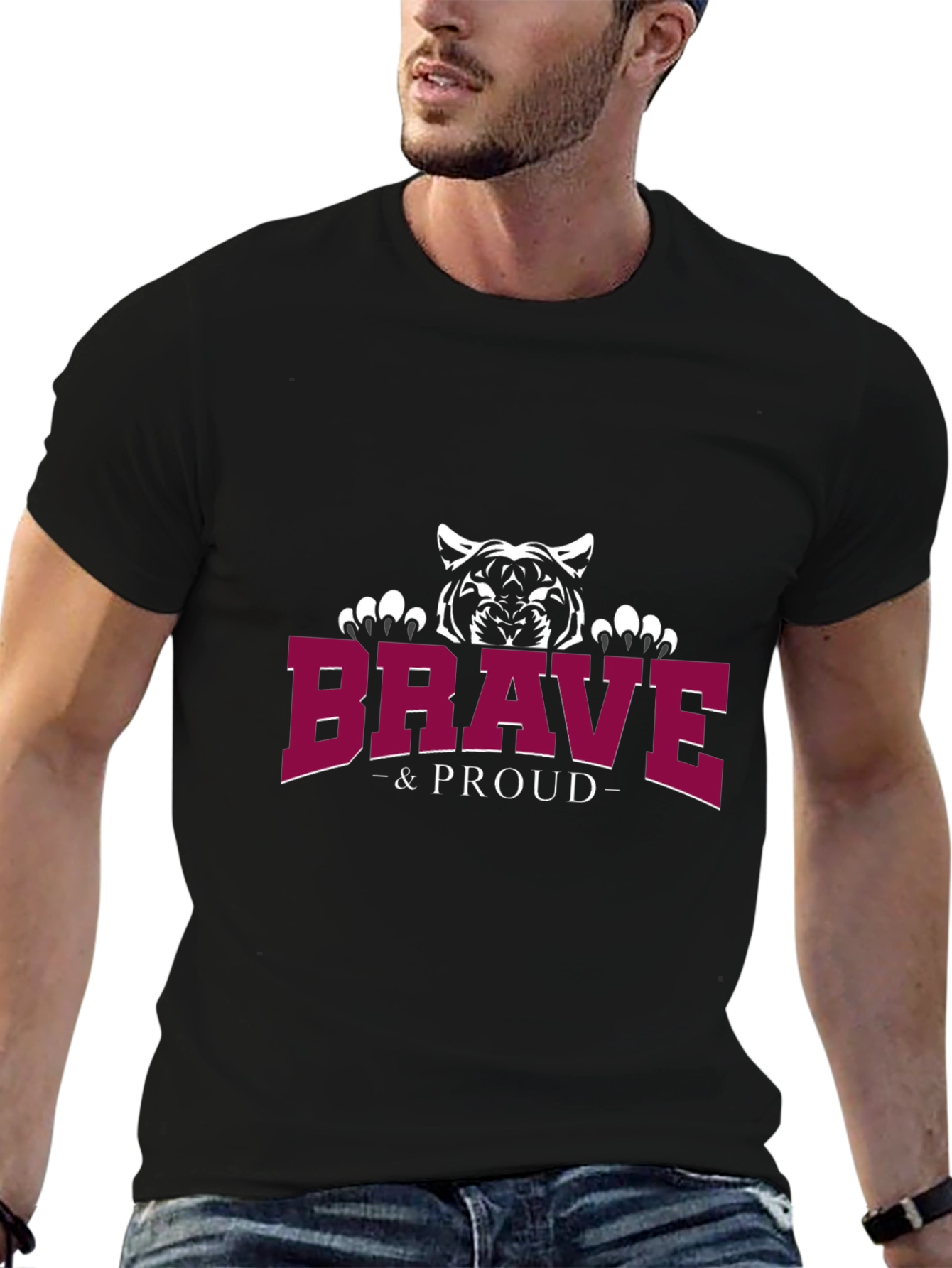Brave & Proud Tiger Graphic Tee