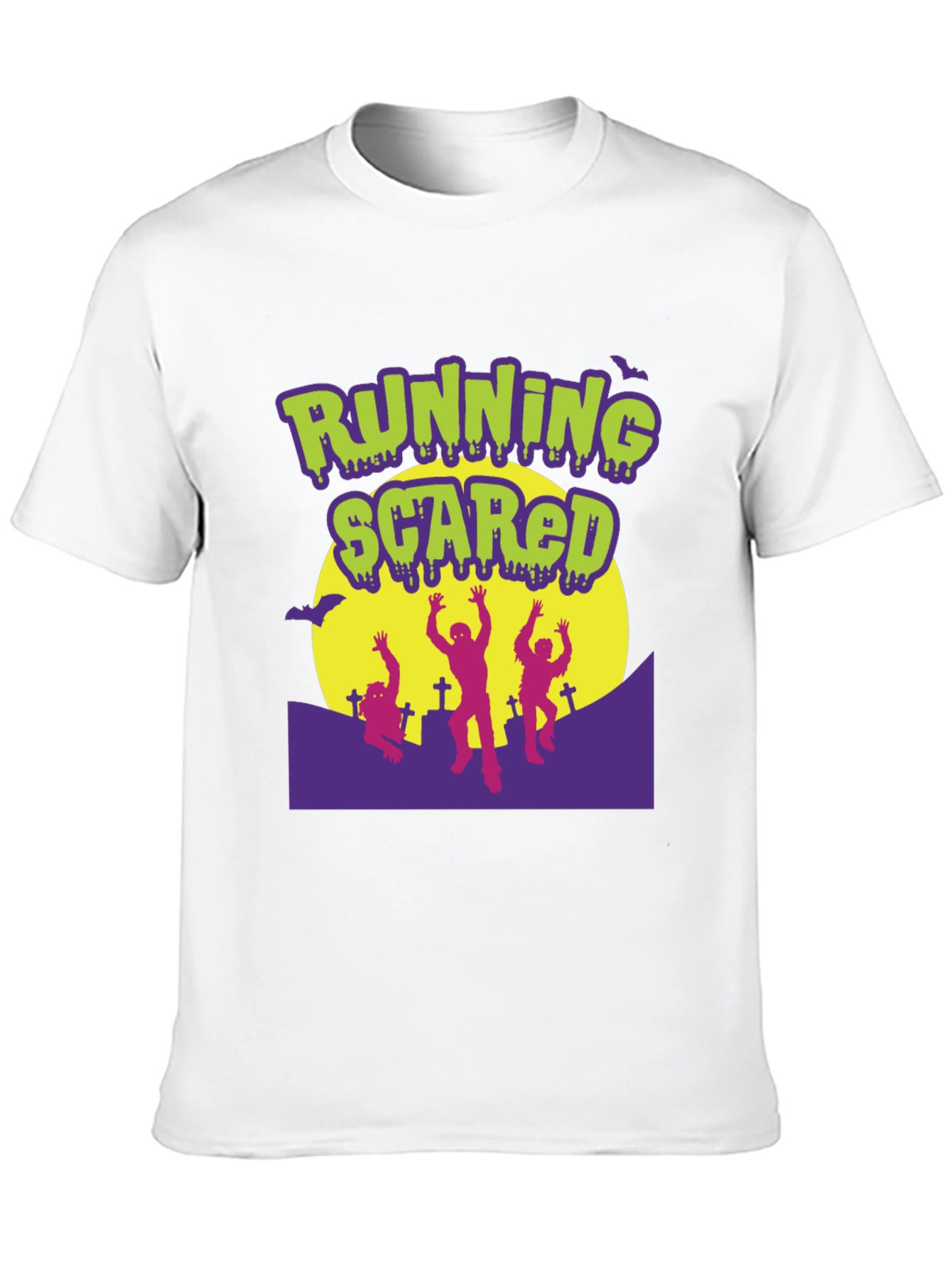Running Scared Zombie Halloween T-Shirt