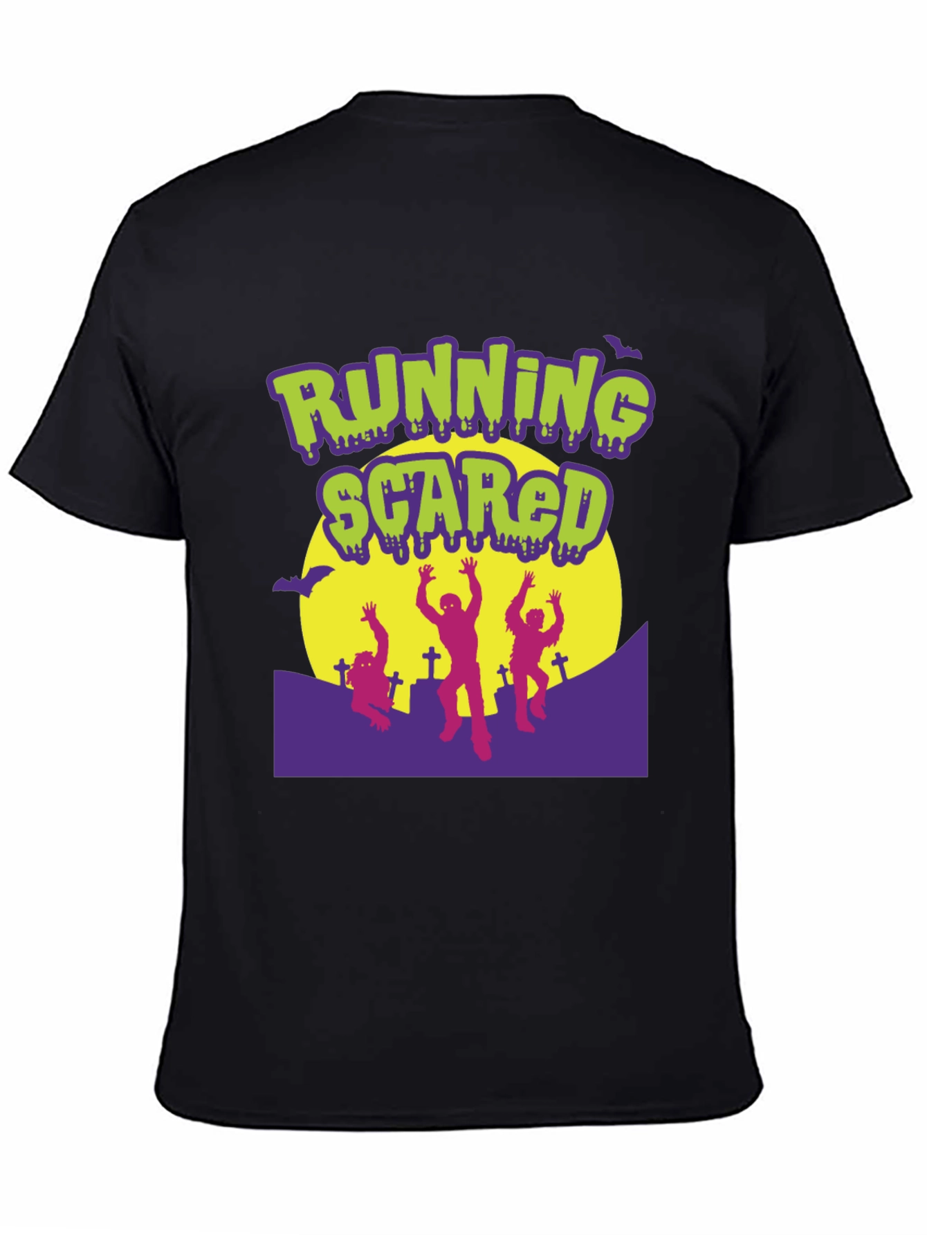 Running Scared Zombie Halloween T-Shirt