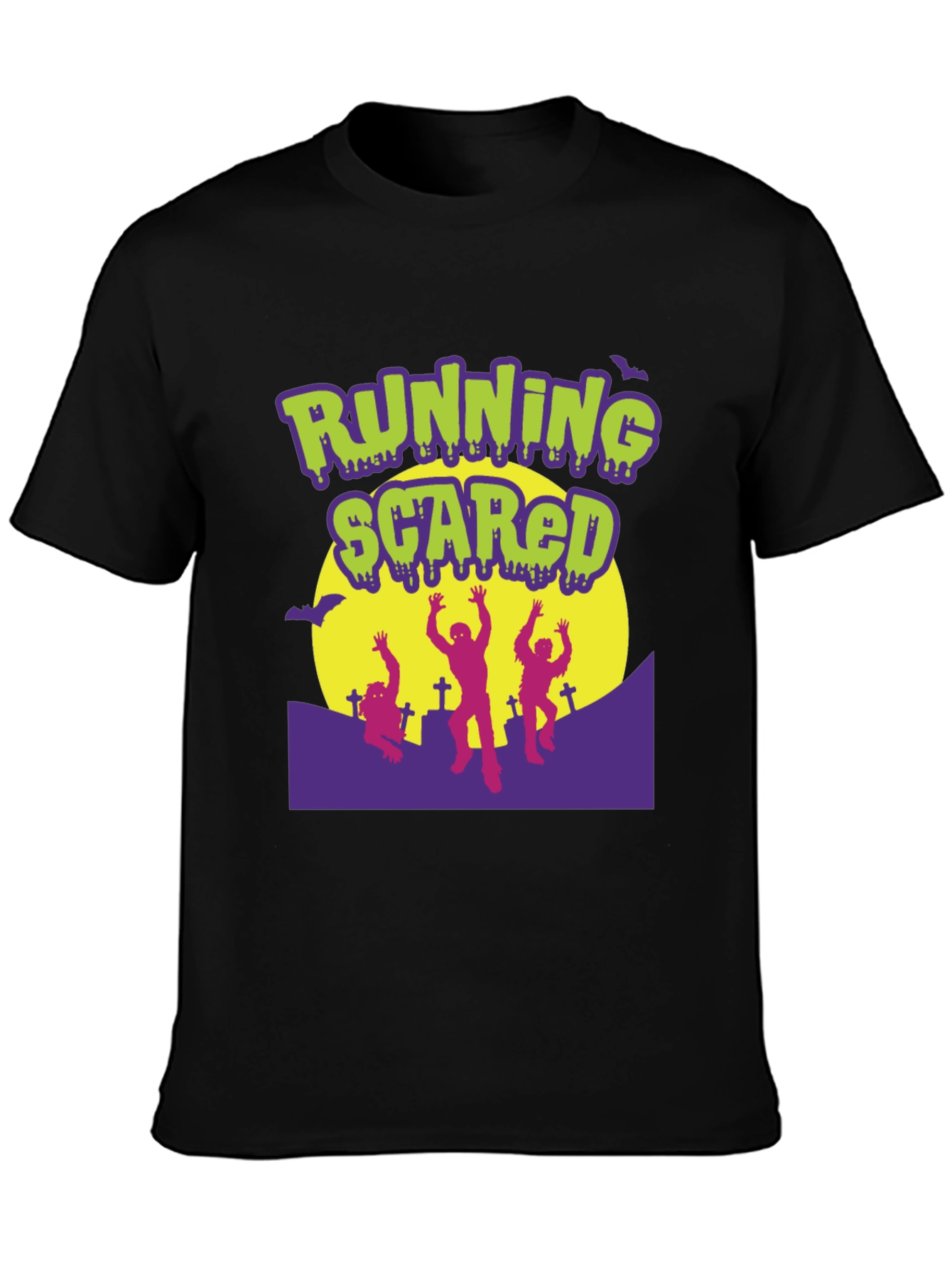 Running Scared Zombie Halloween T-Shirt