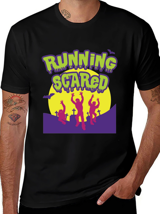 Running Scared Zombie Halloween T-Shirt