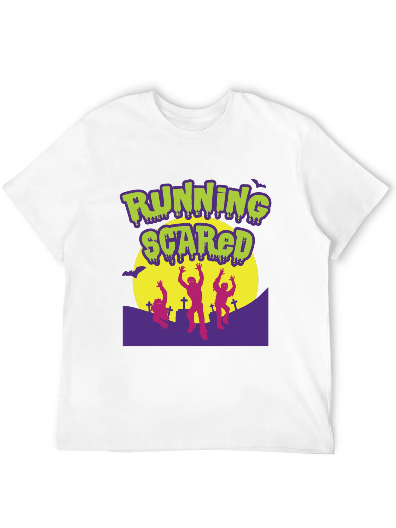 Running Scared Zombie Halloween T-Shirt