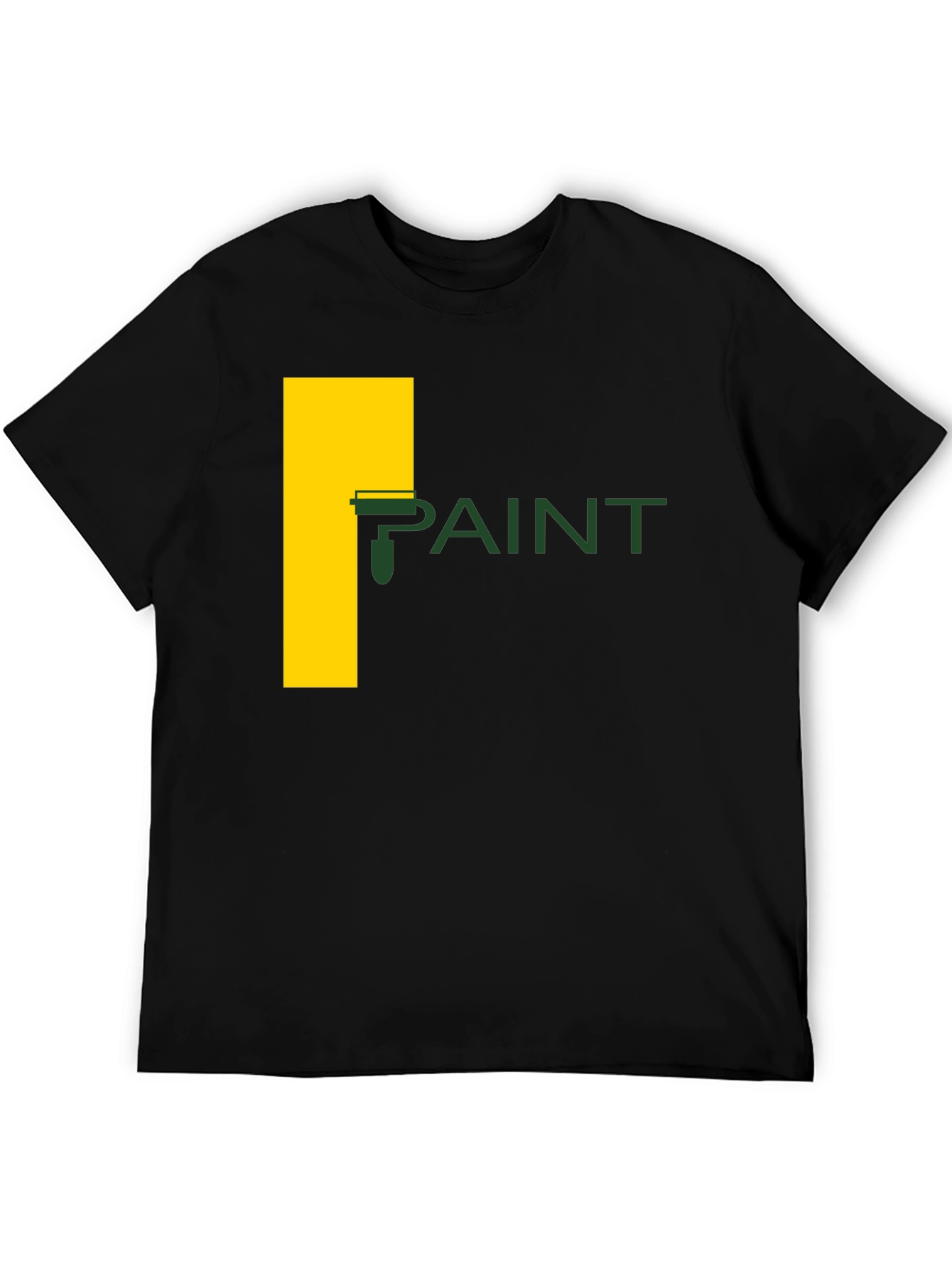 Paint Roller Graphic Tee - Artistic Crew Neck