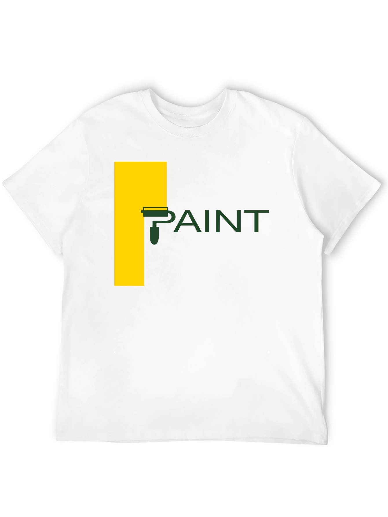 Paint Roller Graphic Tee - Artistic Crew Neck