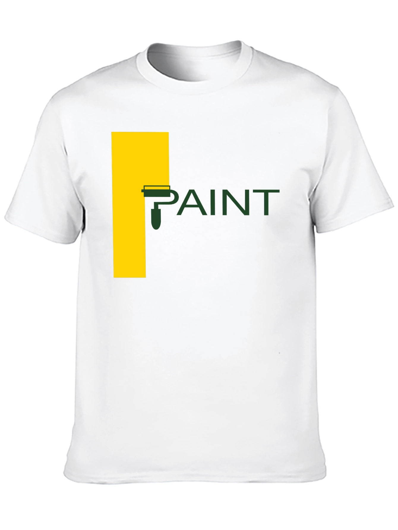 Paint Roller Graphic Tee - Artistic Crew Neck