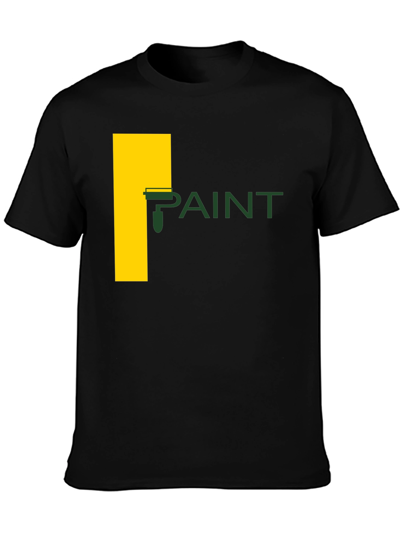 Paint Roller Graphic Tee - Artistic Crew Neck