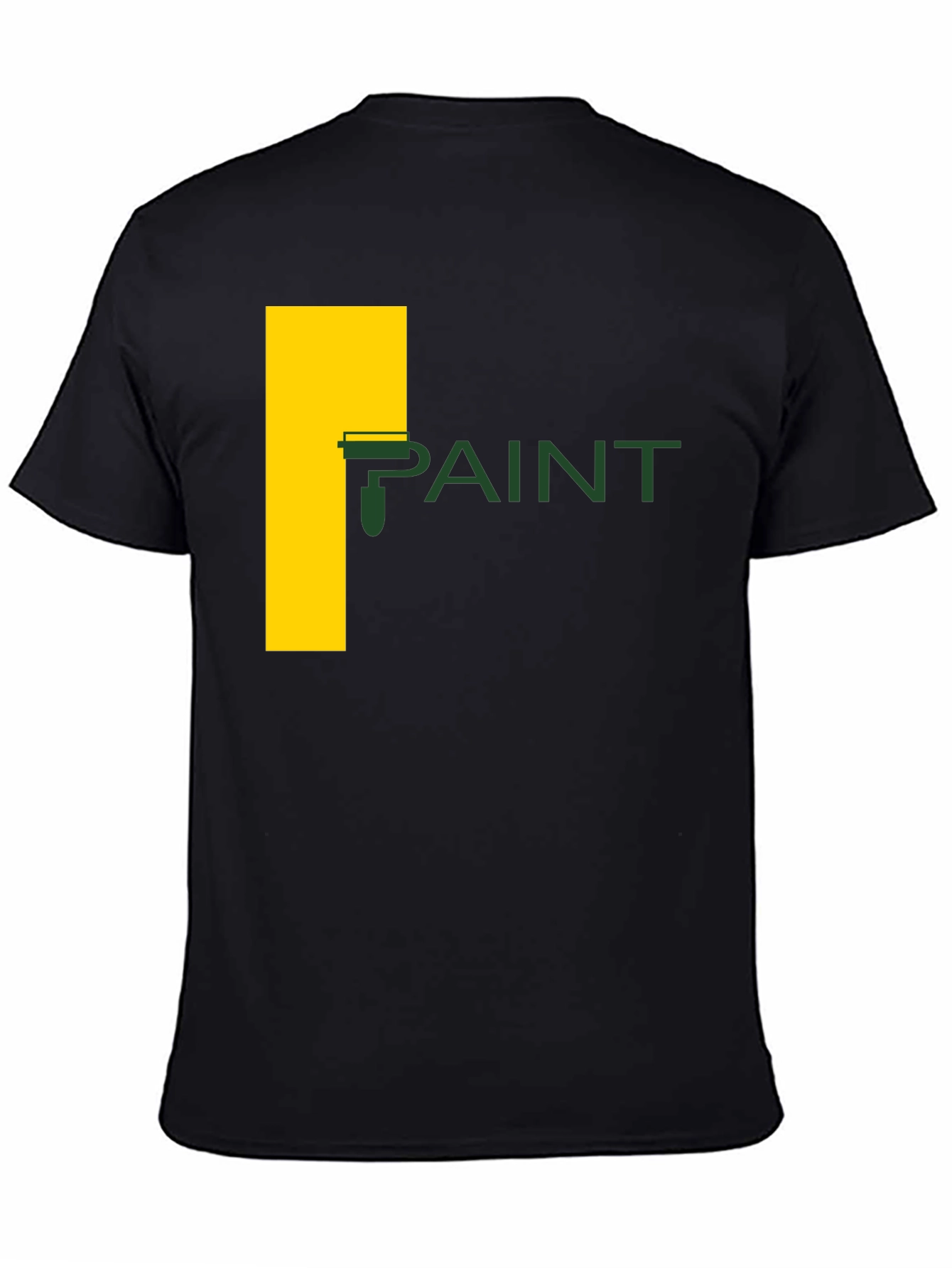 Paint Roller Graphic Tee - Artistic Crew Neck