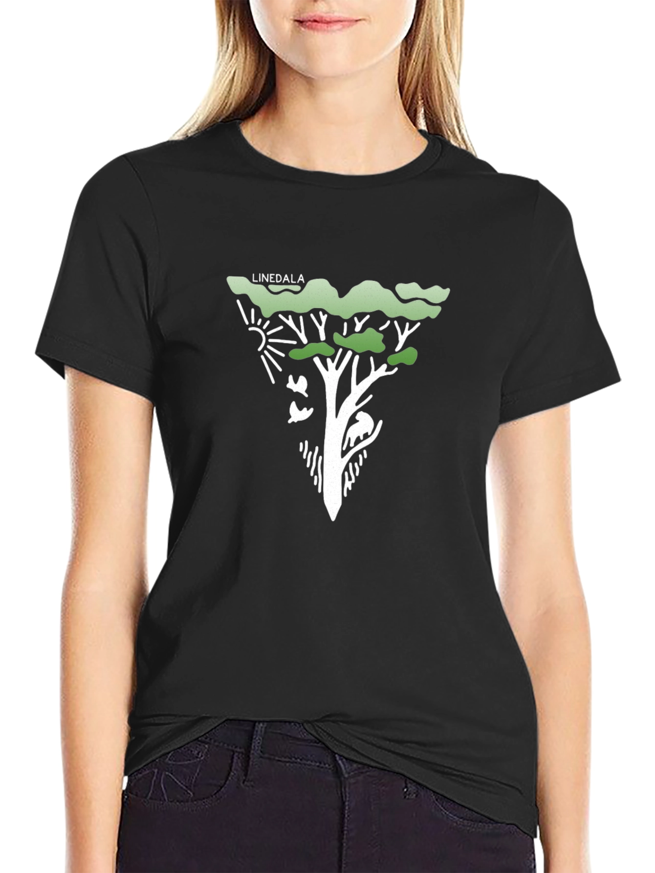 Linedala Tree Graphic Tee - Modern Nature Design