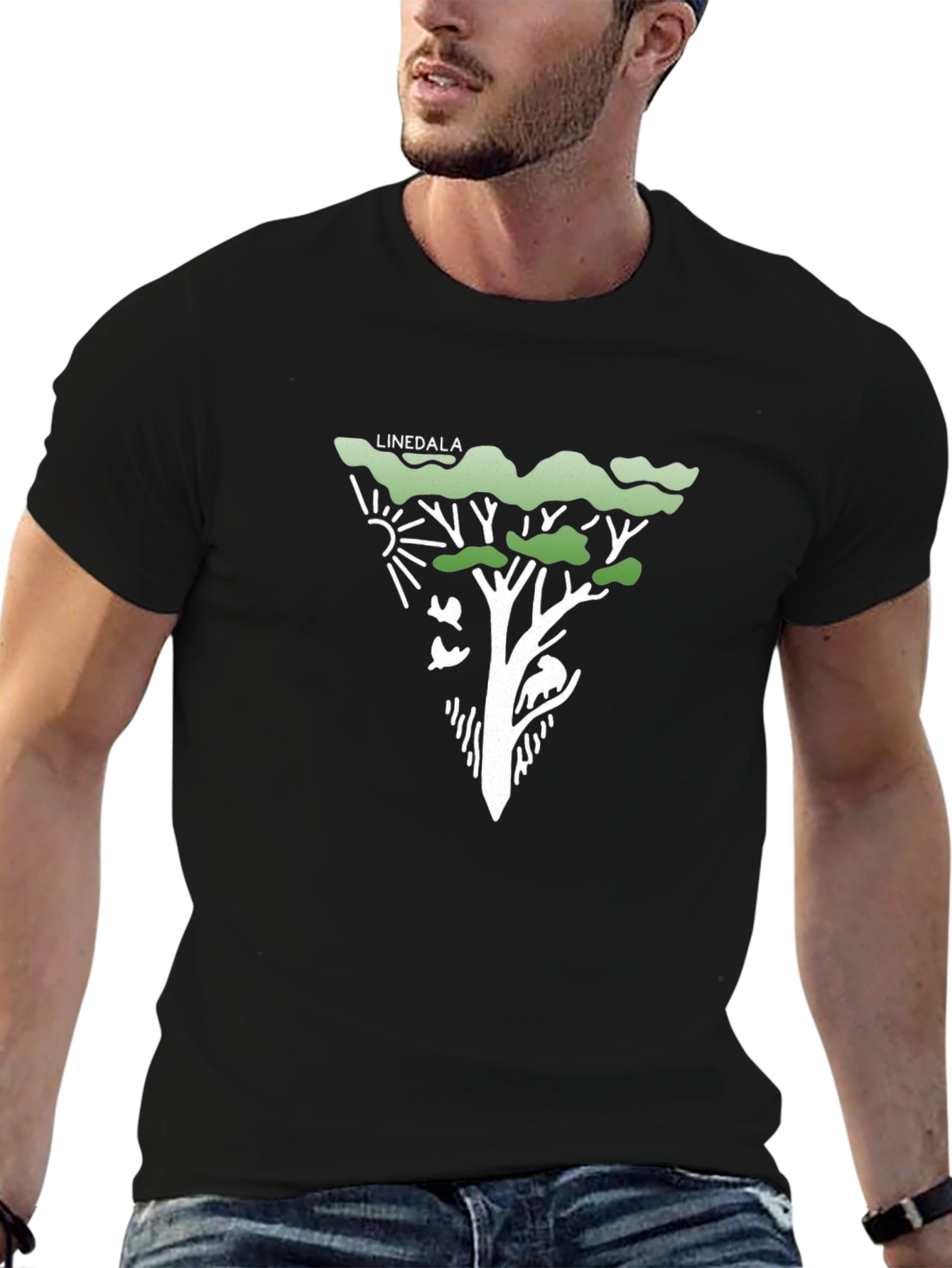 Linedala Tree Graphic Tee - Modern Nature Design