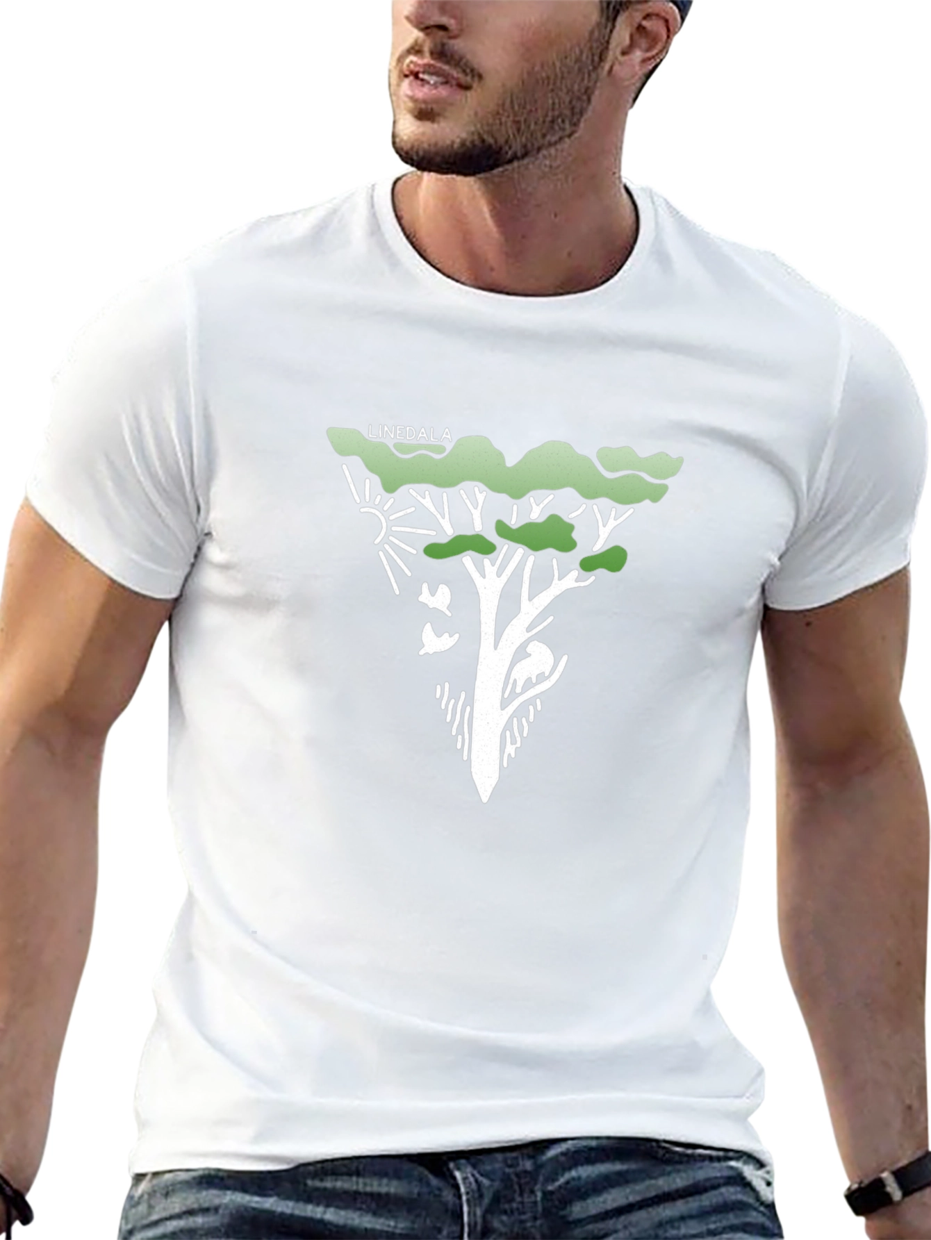 Linedala Tree Graphic Tee - Modern Nature Design