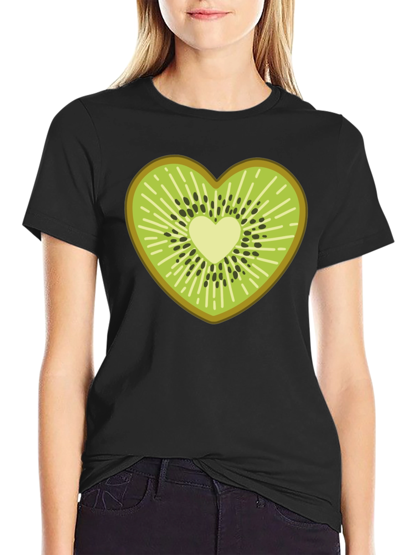 Kiwi Heart T-Shirt - Fruit Lover Tee