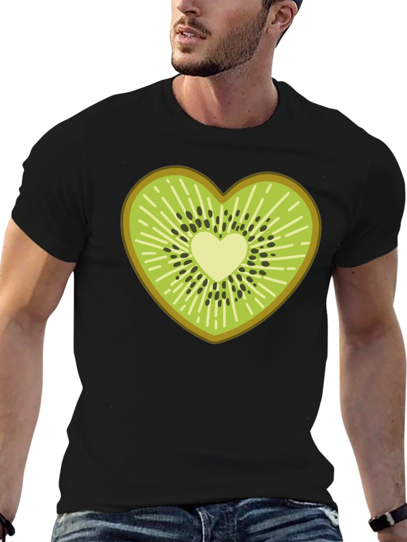 Kiwi Heart T-Shirt - Fruit Lover Tee