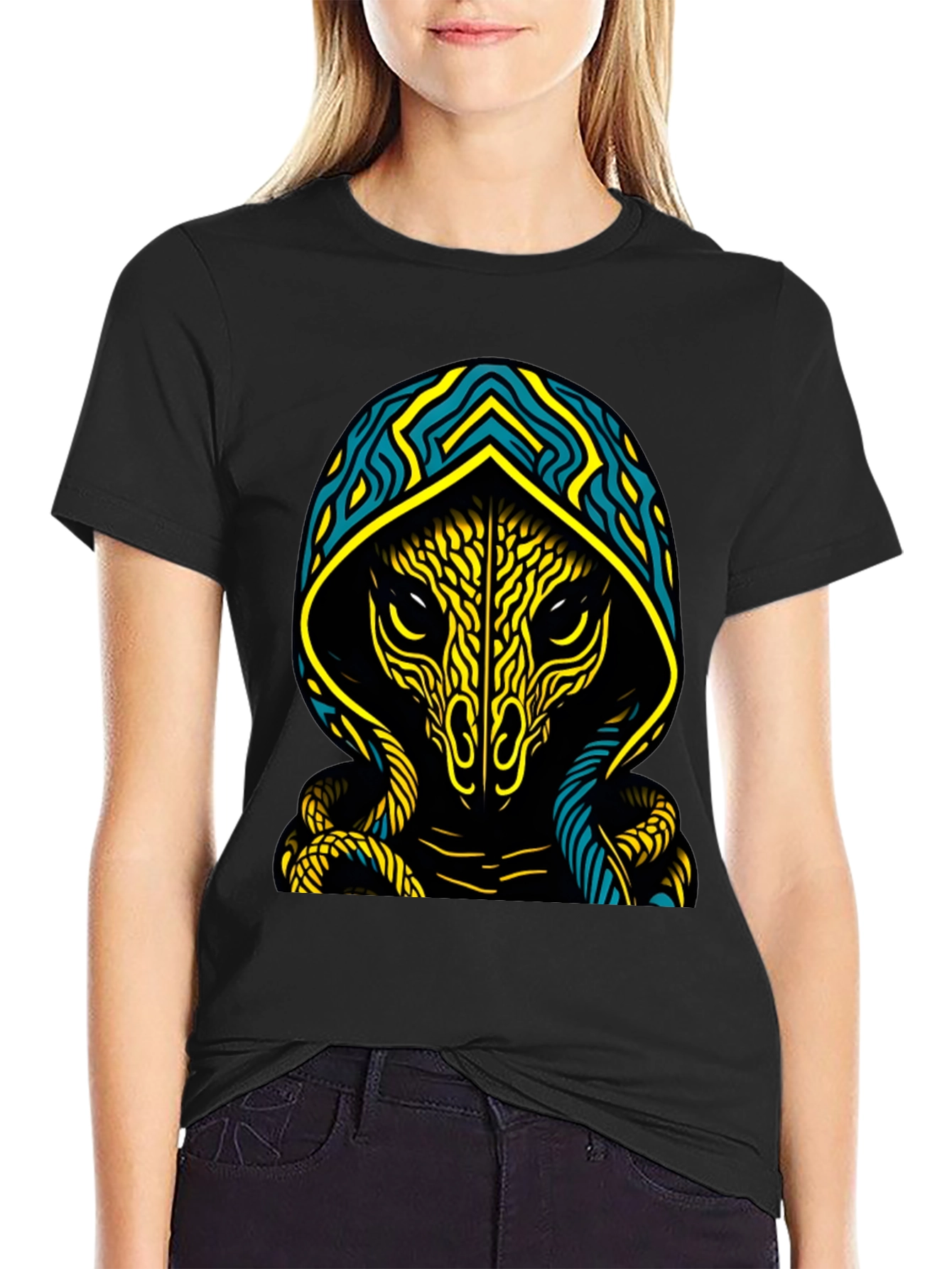 Mystic Reptile Graphic Tee - Black