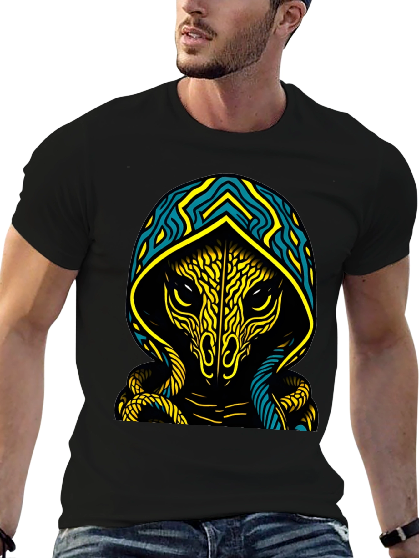Mystic Reptile Graphic Tee - Black