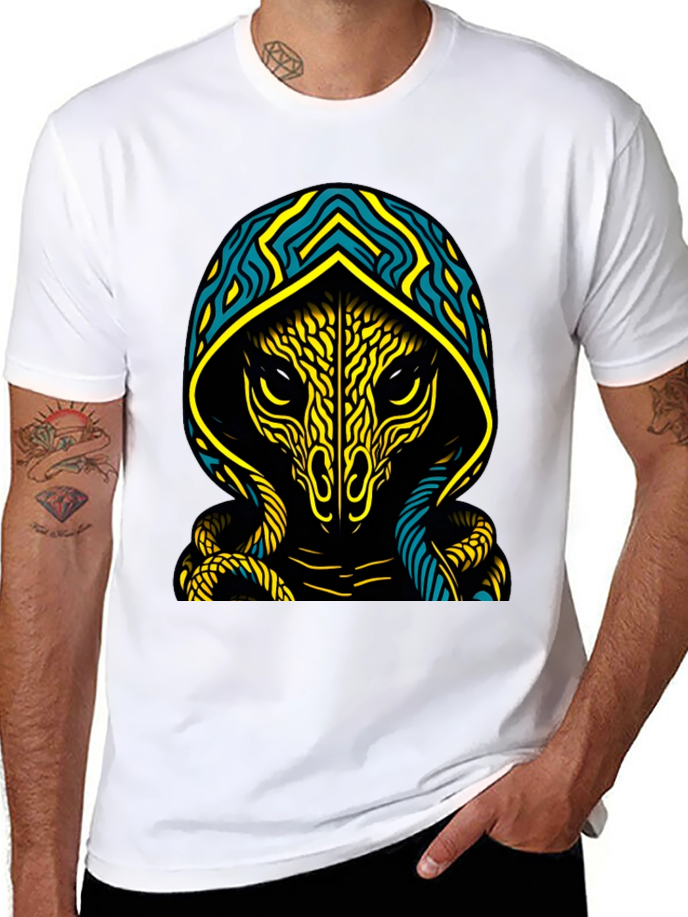 Mystic Reptile Graphic Tee - Black