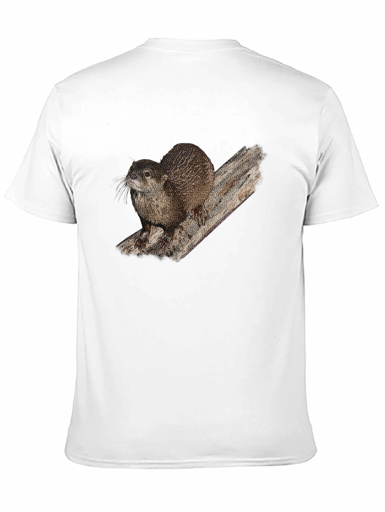 Otter Graphic Print Black T-Shirt