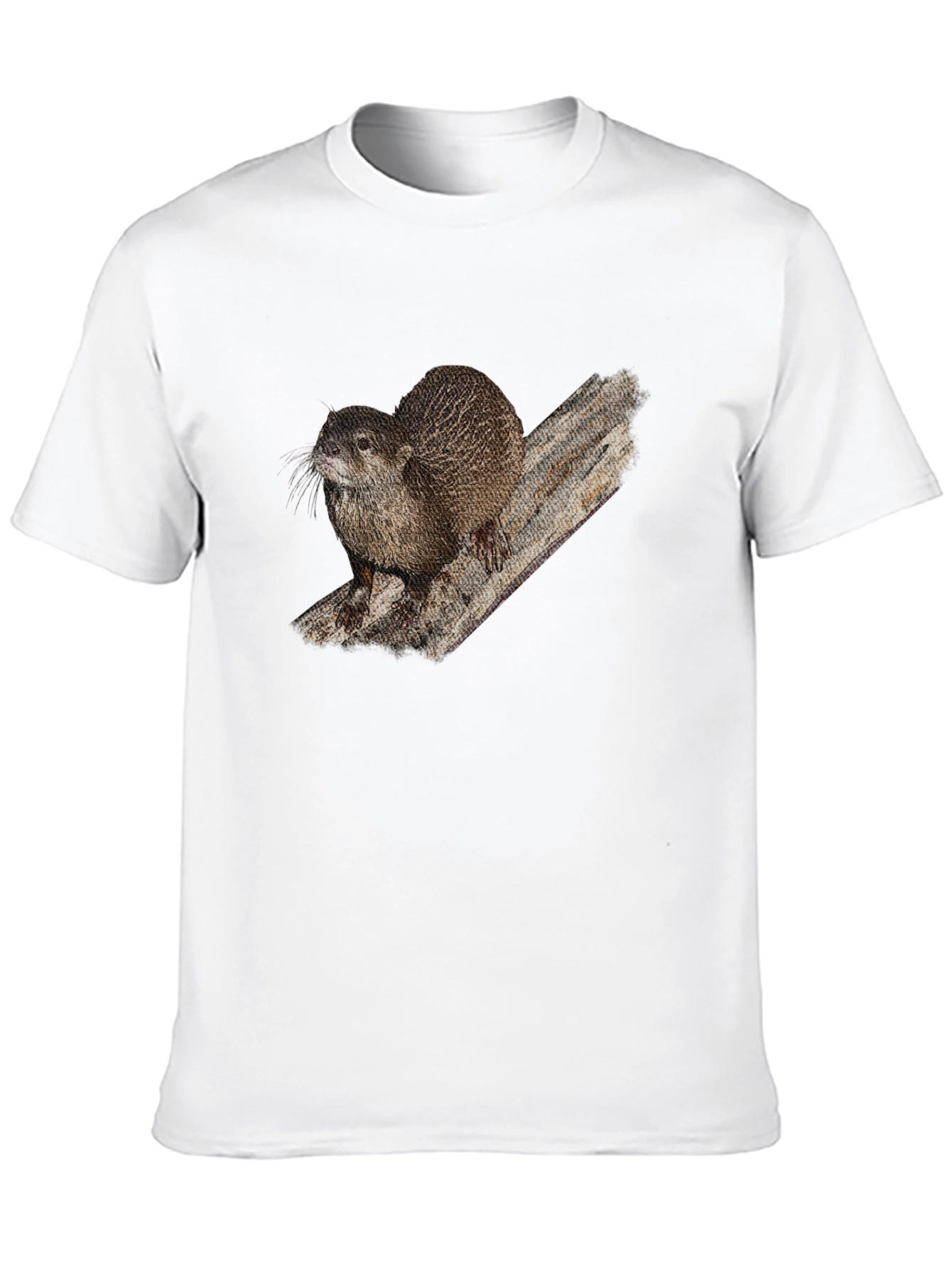 Otter Graphic Print Black T-Shirt