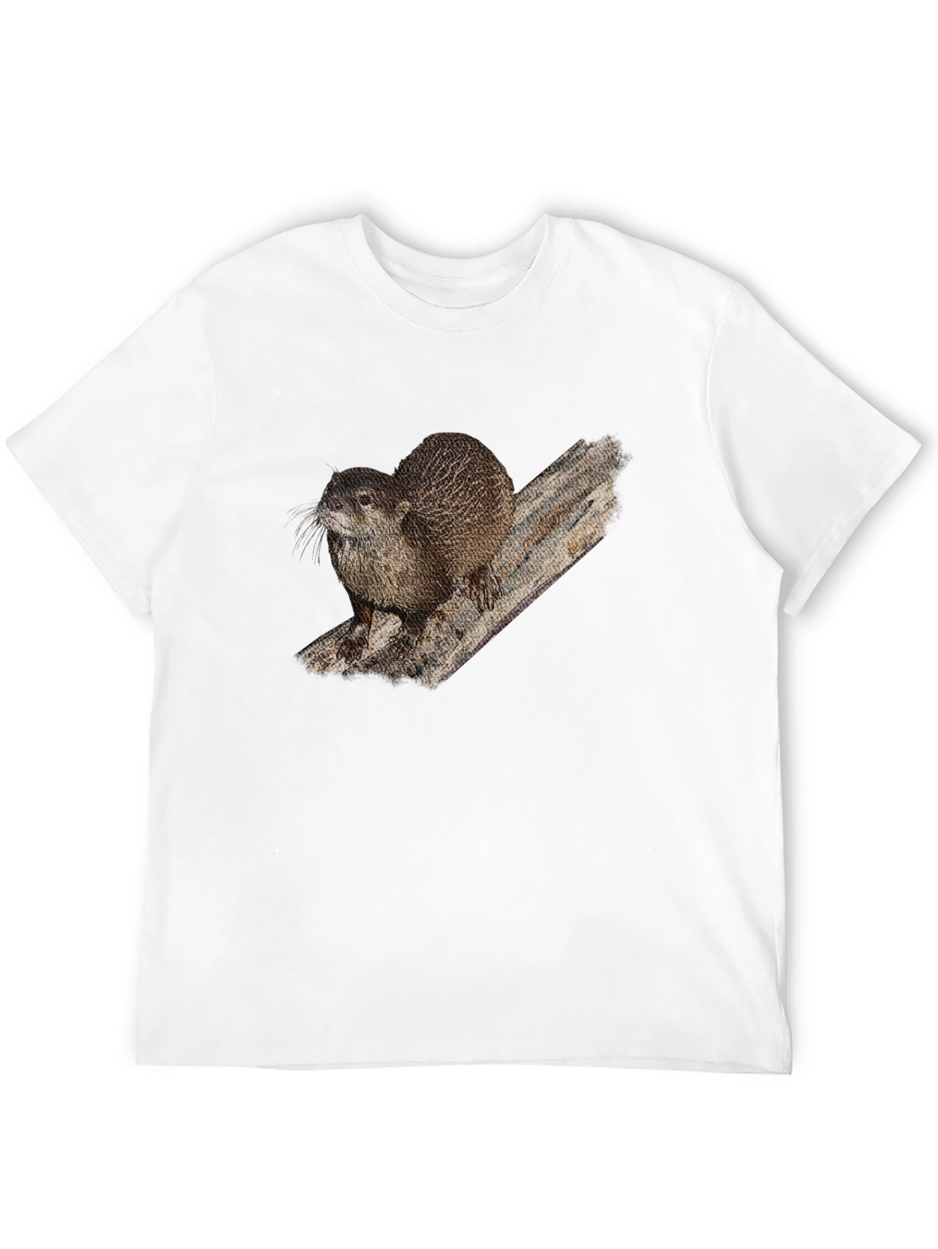 Otter Graphic Print Black T-Shirt