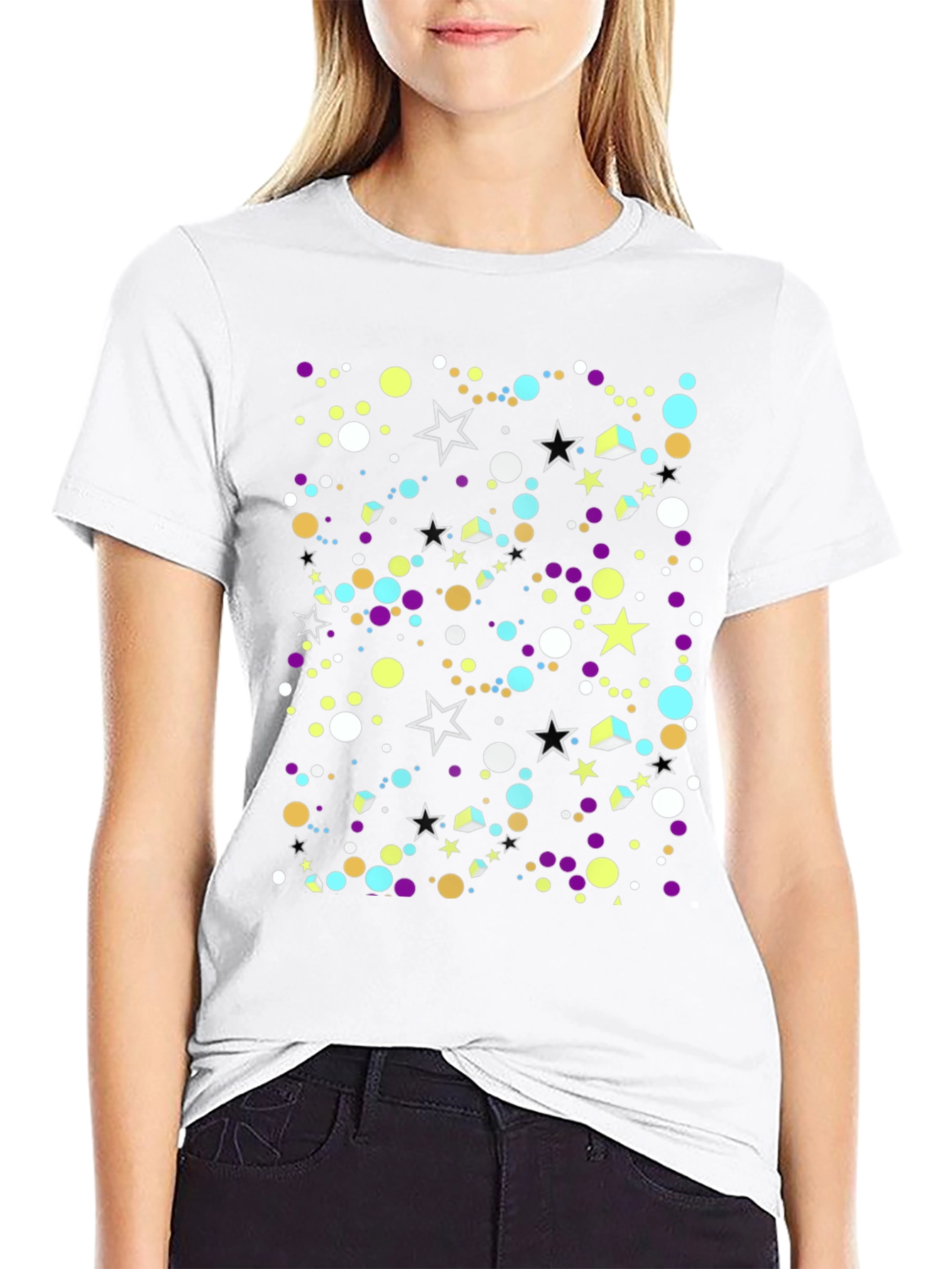 Star & Dot Pattern Tee