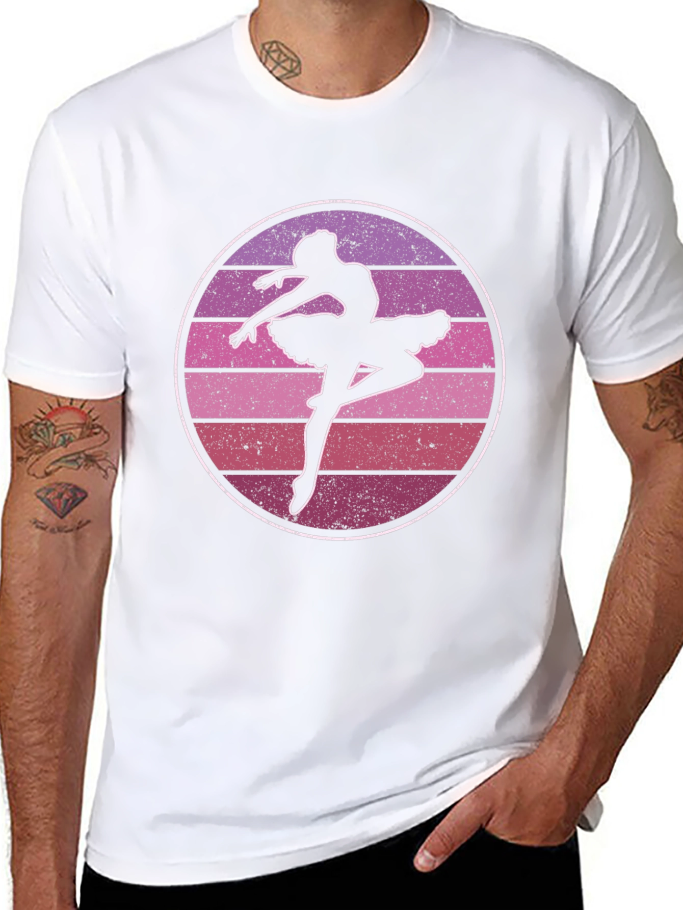 Ballet Dancer Silhouette Graphic T-Shirt