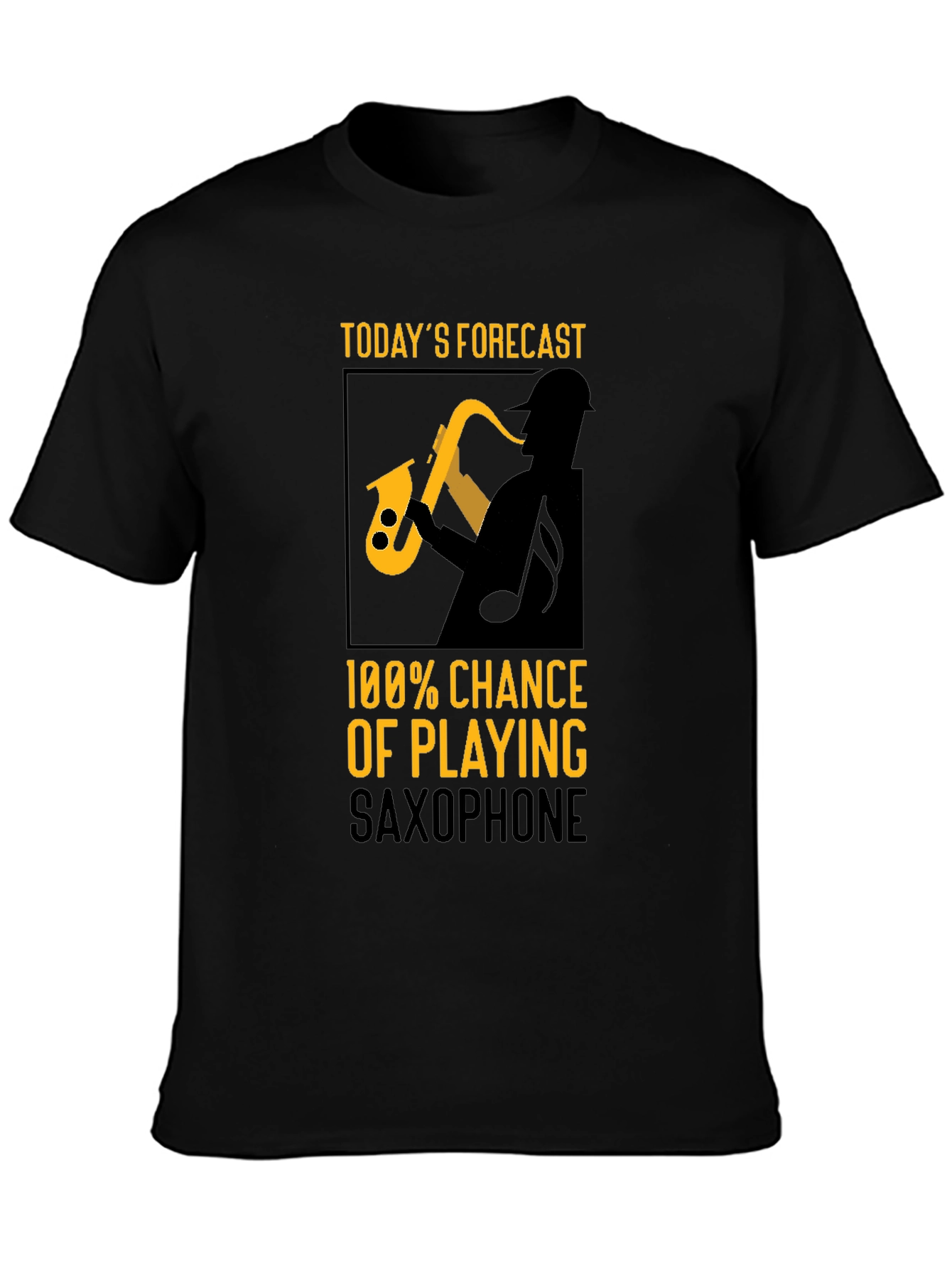 Saxophone Player Forecast Graphic T-Shirt