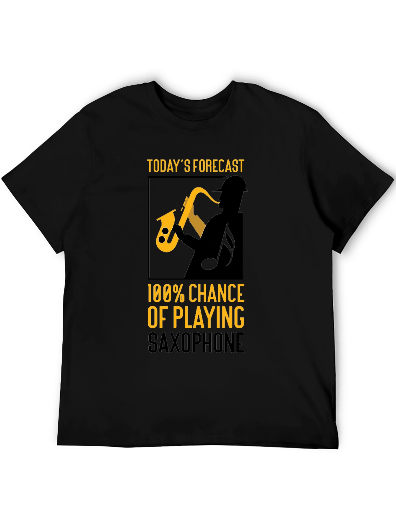 Saxophone Player Forecast Graphic T-Shirt