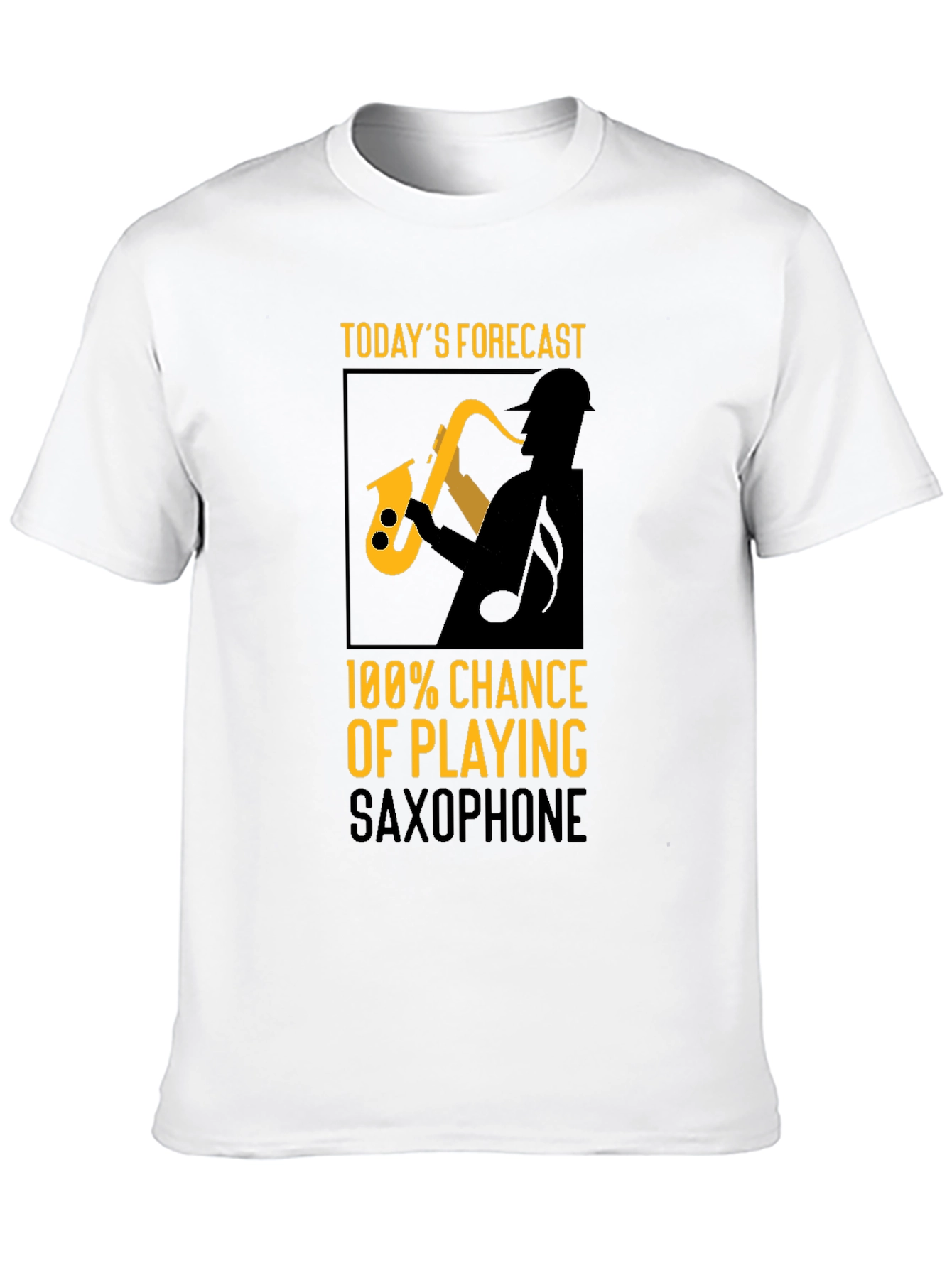 Saxophone Player Forecast Graphic T-Shirt