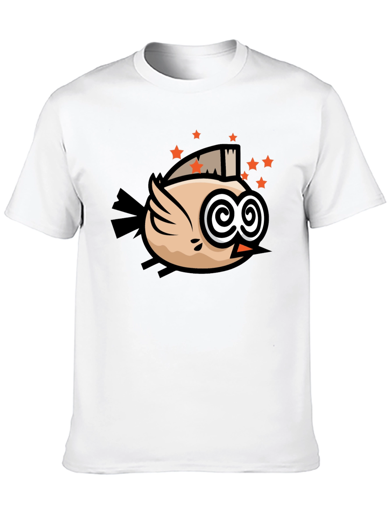 Funky Bird Graphic Black T-Shirt