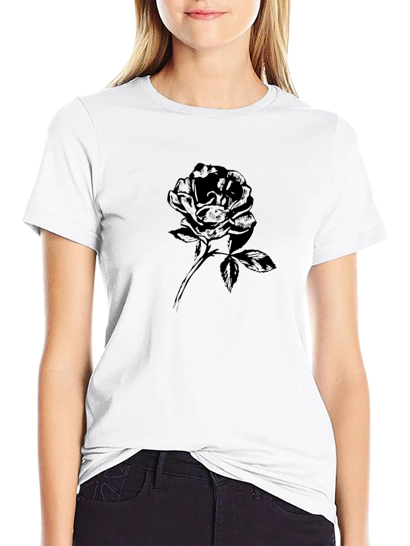 Black Rose Graphic Tee - Mens
