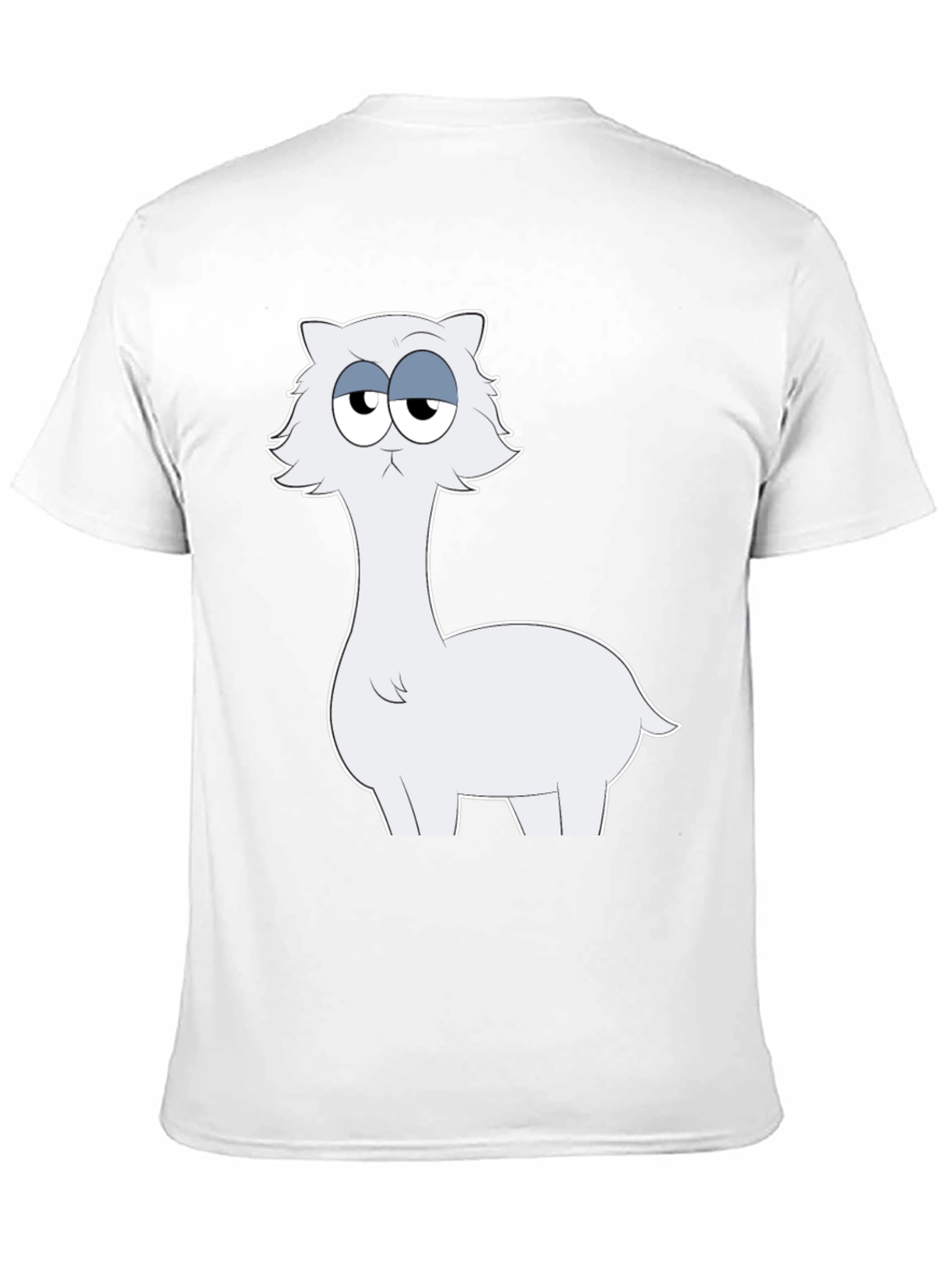 Funny Llama Cartoon Graphic Black T-Shirt