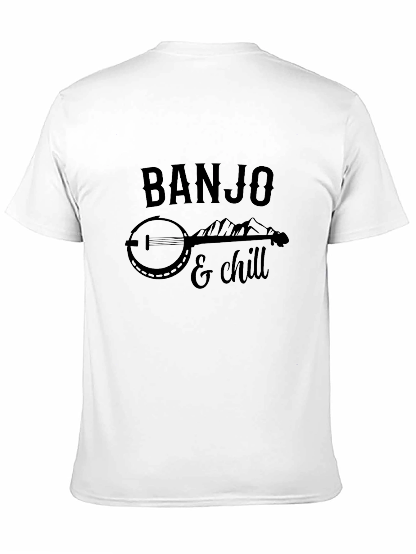 Banjo & Chill Black T-Shirt: Mountain Music Tee