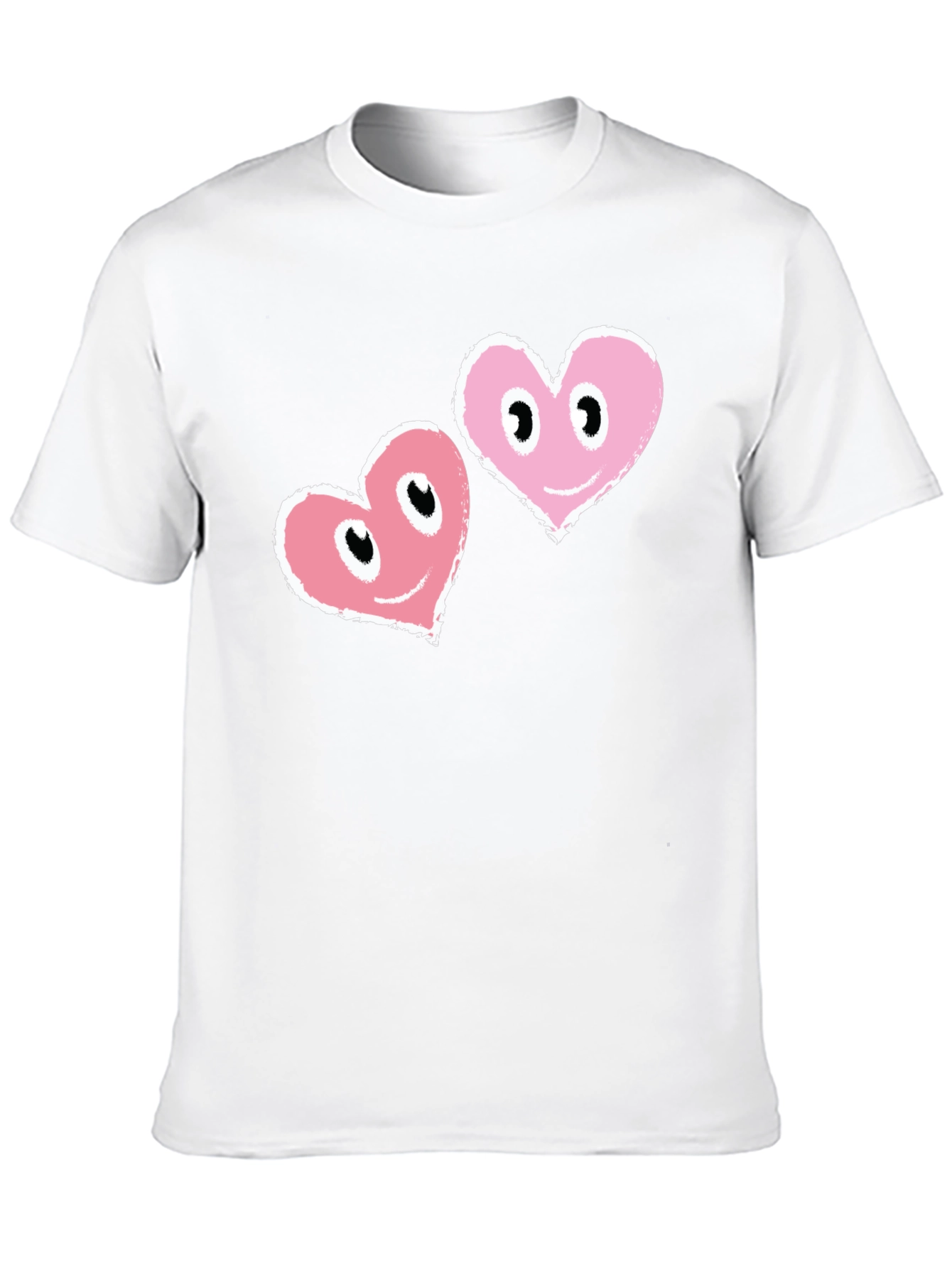 Heart Eyes Black T-Shirt - Mens Graphic Tee
